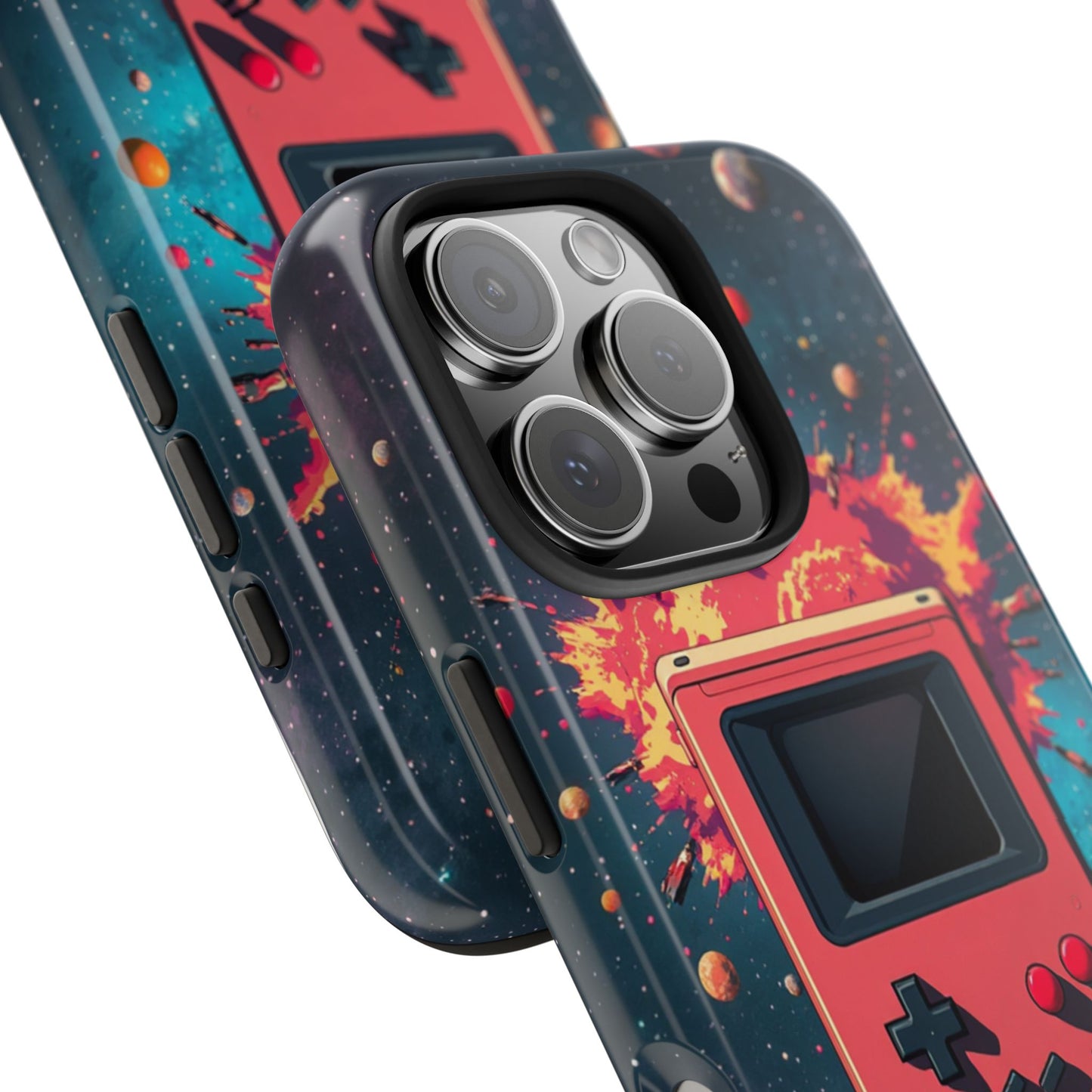 Retro Gaming Tough Phone Case - Space Adventure Design