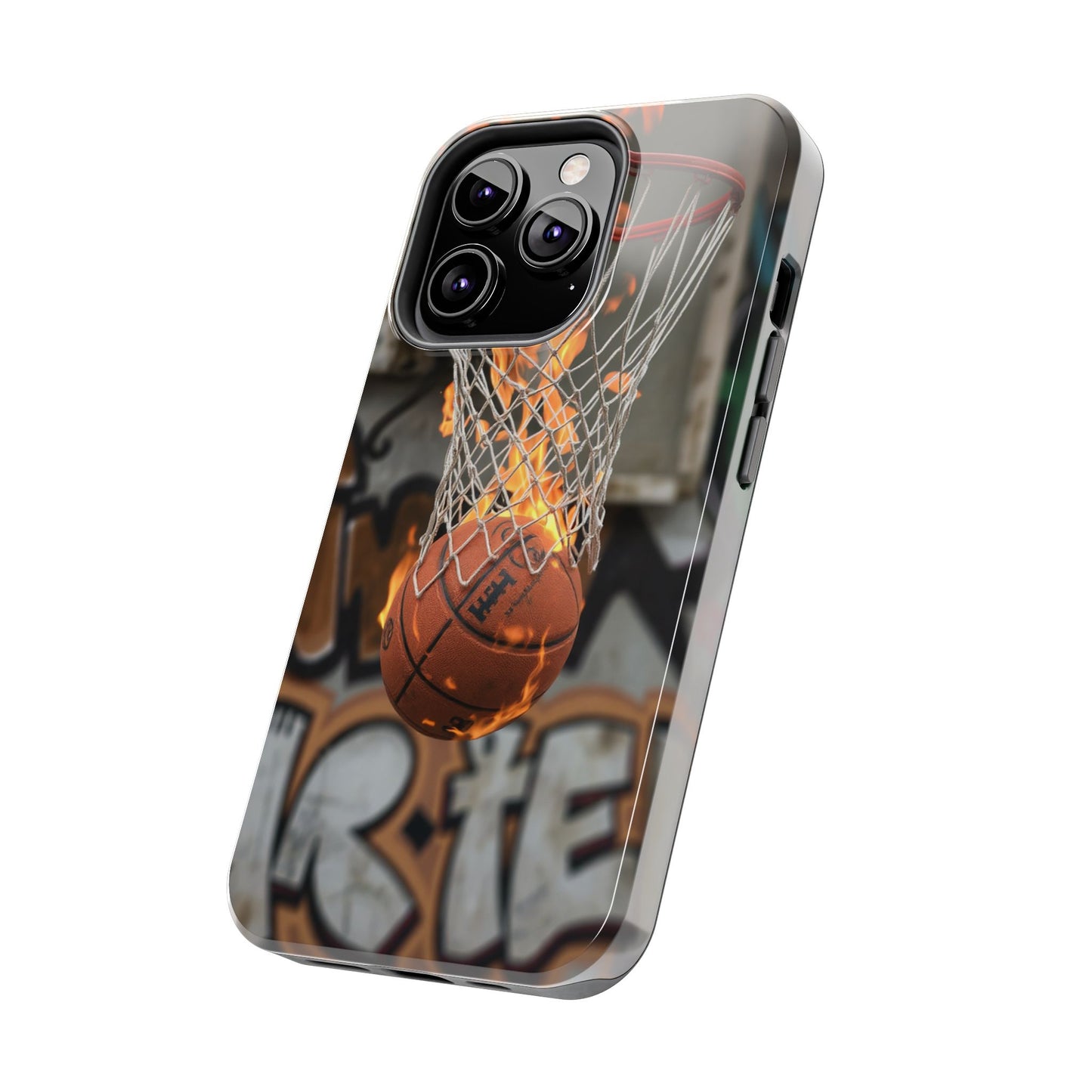 Fire Basketball Tough Phone Case - Durable Sporty Design for Athletes & Fans
