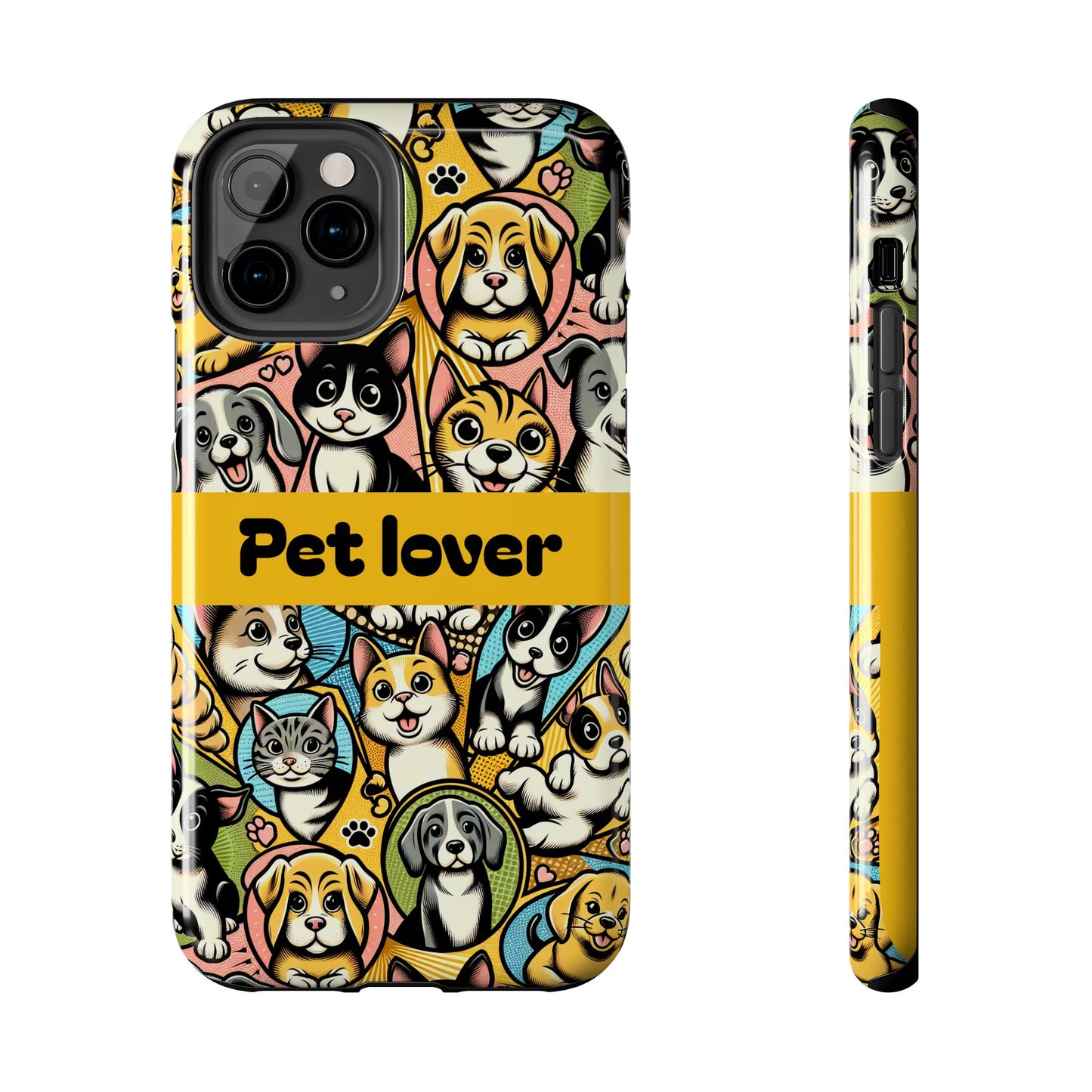 Pet Lover Tough Phone Case - Colorful Animal Design - for iPhone