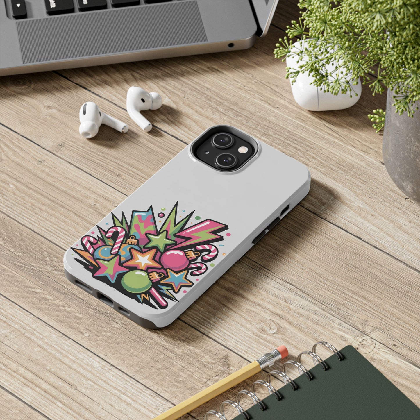 Colorful Explosion Retro Christmas Tough Phone Case