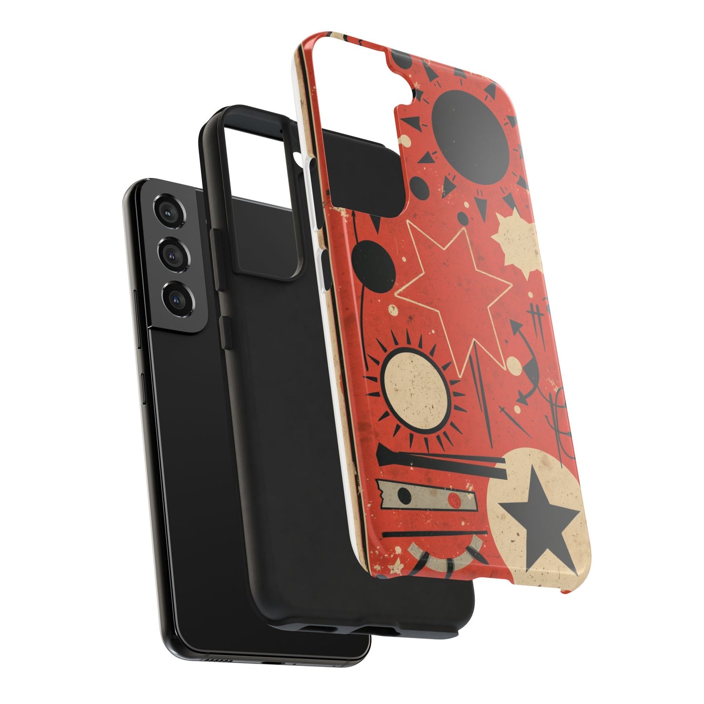 Retro Bold Tough Phone Case - Unique Geometric Design - for iPhone