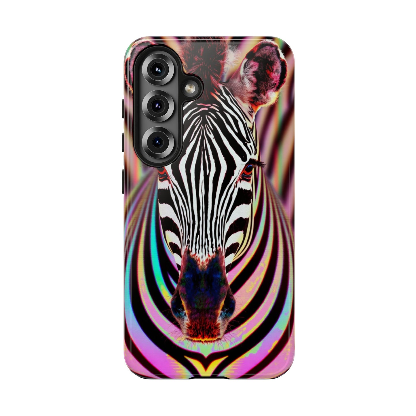 Vibrant Zebra Tough Phone Case - Unique Animal Design for Wild Spirit