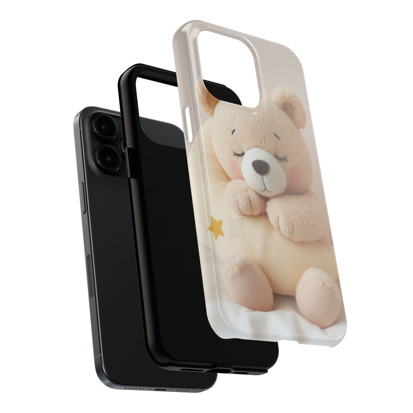 Cute Bear Tough Phone Case - Adorable Baby Animal Design for Kids & Adults