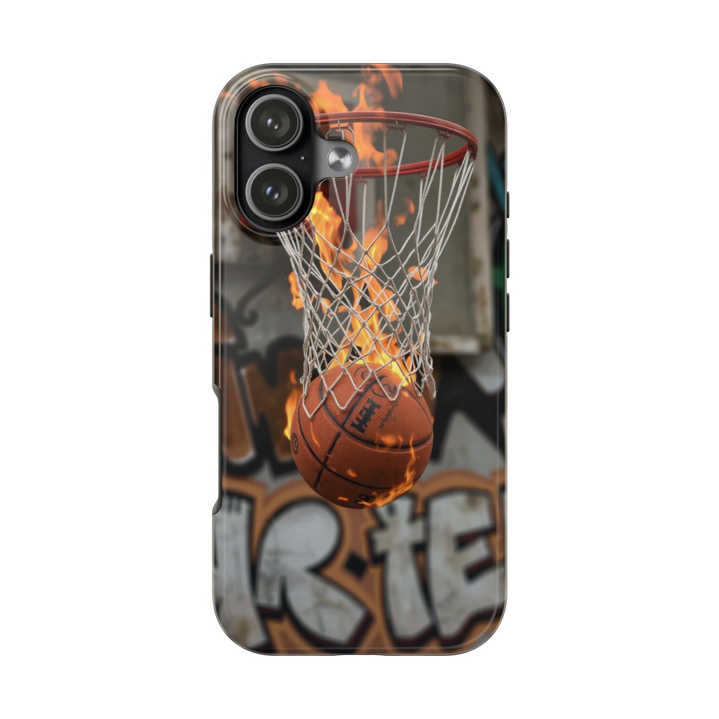 Fire Basketball Tough Phone Case - Durable Sporty Design for Athletes & Fans