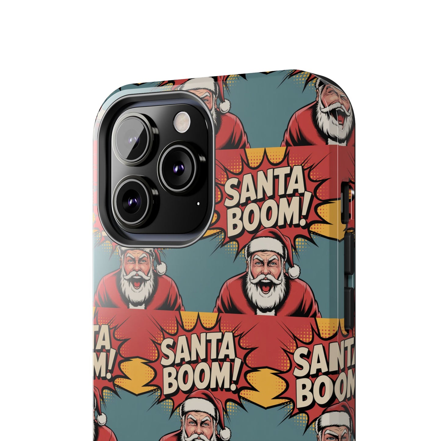 Festive Santa Boom Pattern Tough Phone Case