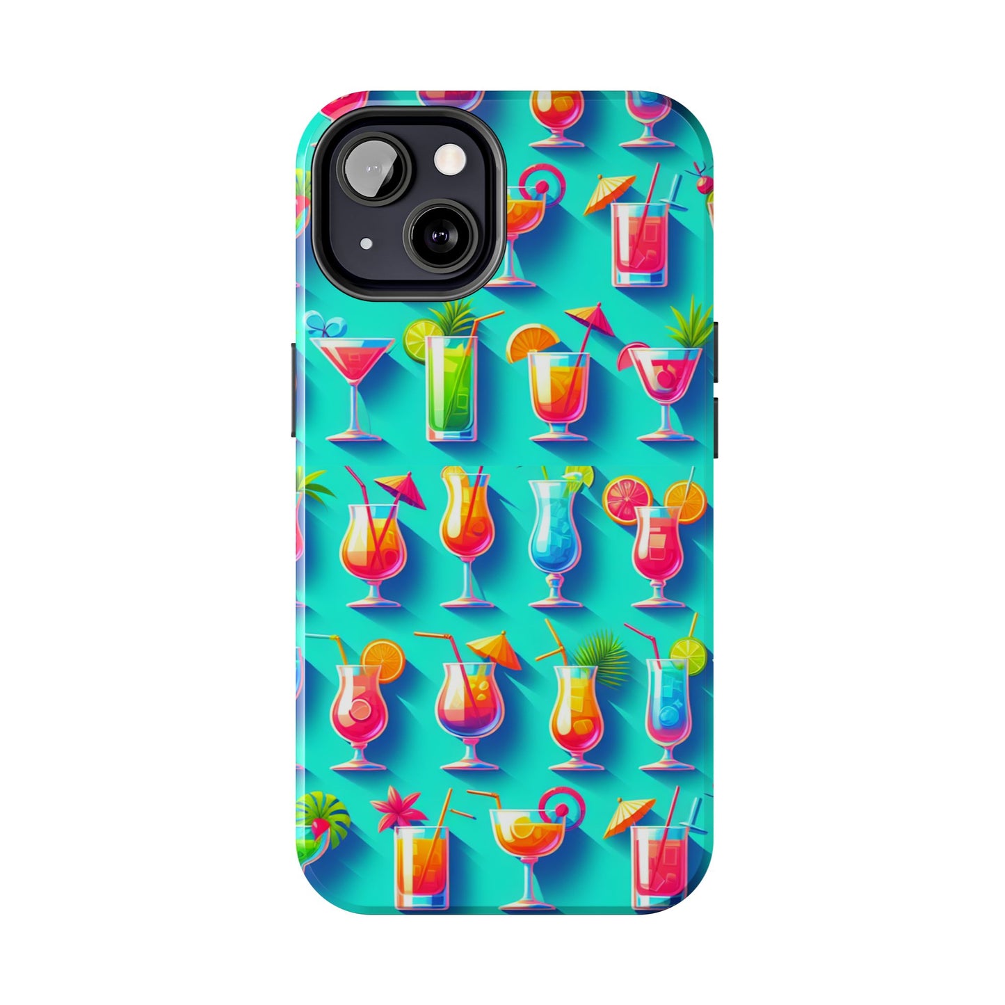 Cocktail Party Phone Case - Fun & Colorful Design for Summer Vibes - for iPhone