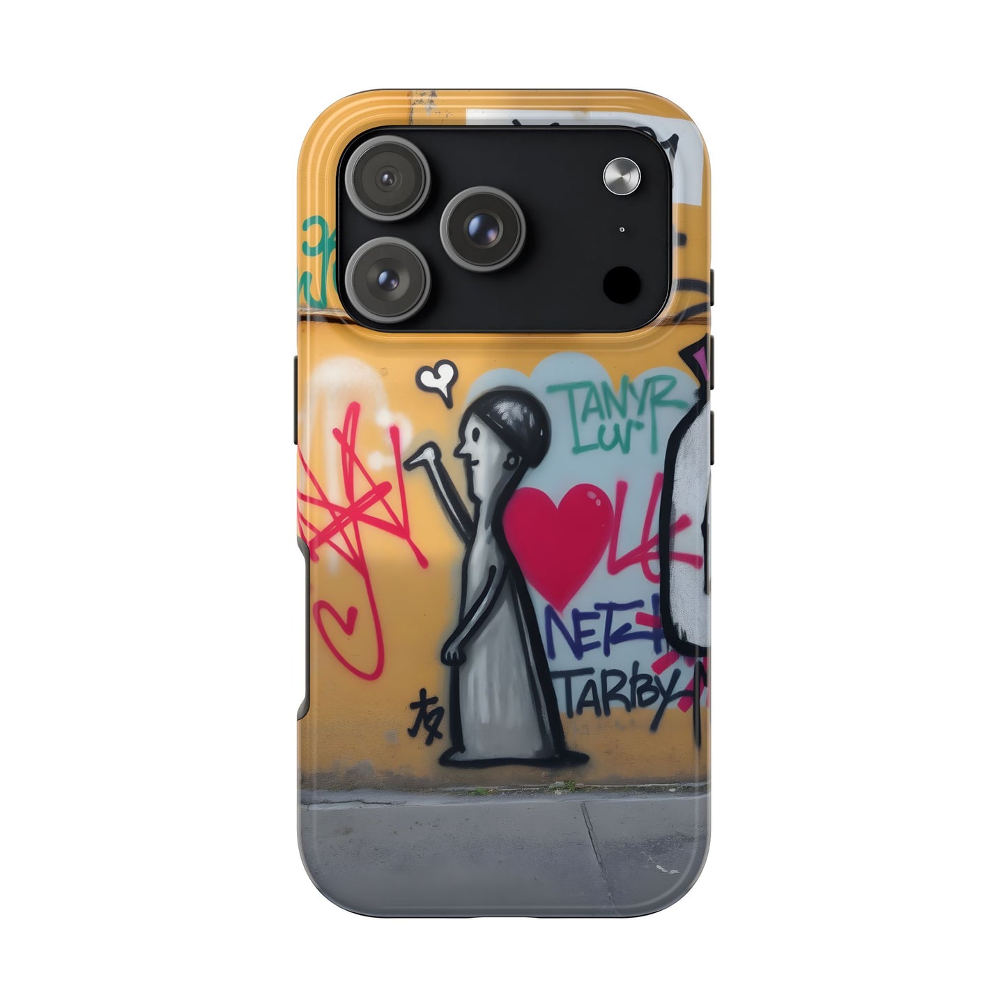 Urban Cupid Graffiti Tough Phone Case - Durable Protection with Street Art Vibe - for iPhone