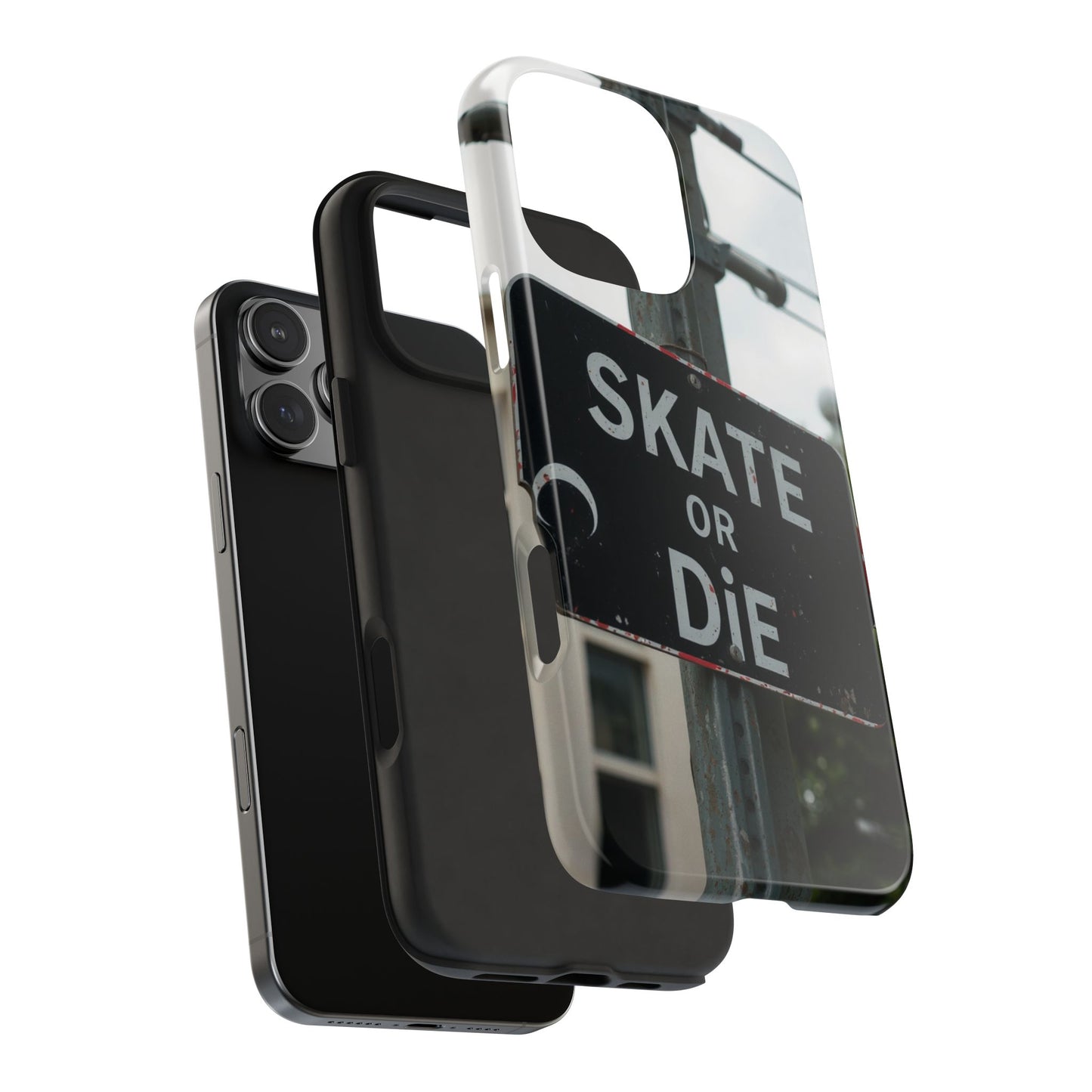 Black Sign Skate or Die Design - Tough Phone Case for iPhone