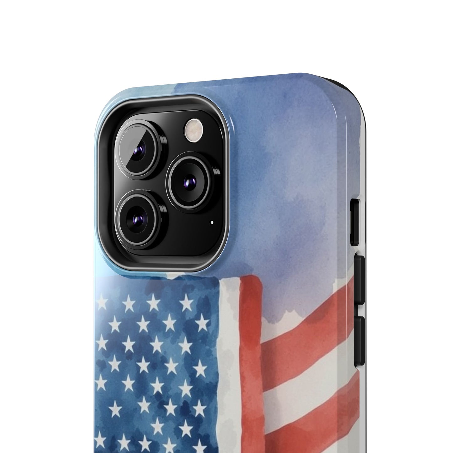 Abstract Watercolor American Flag Design - Tough Phone Case - for iPhone