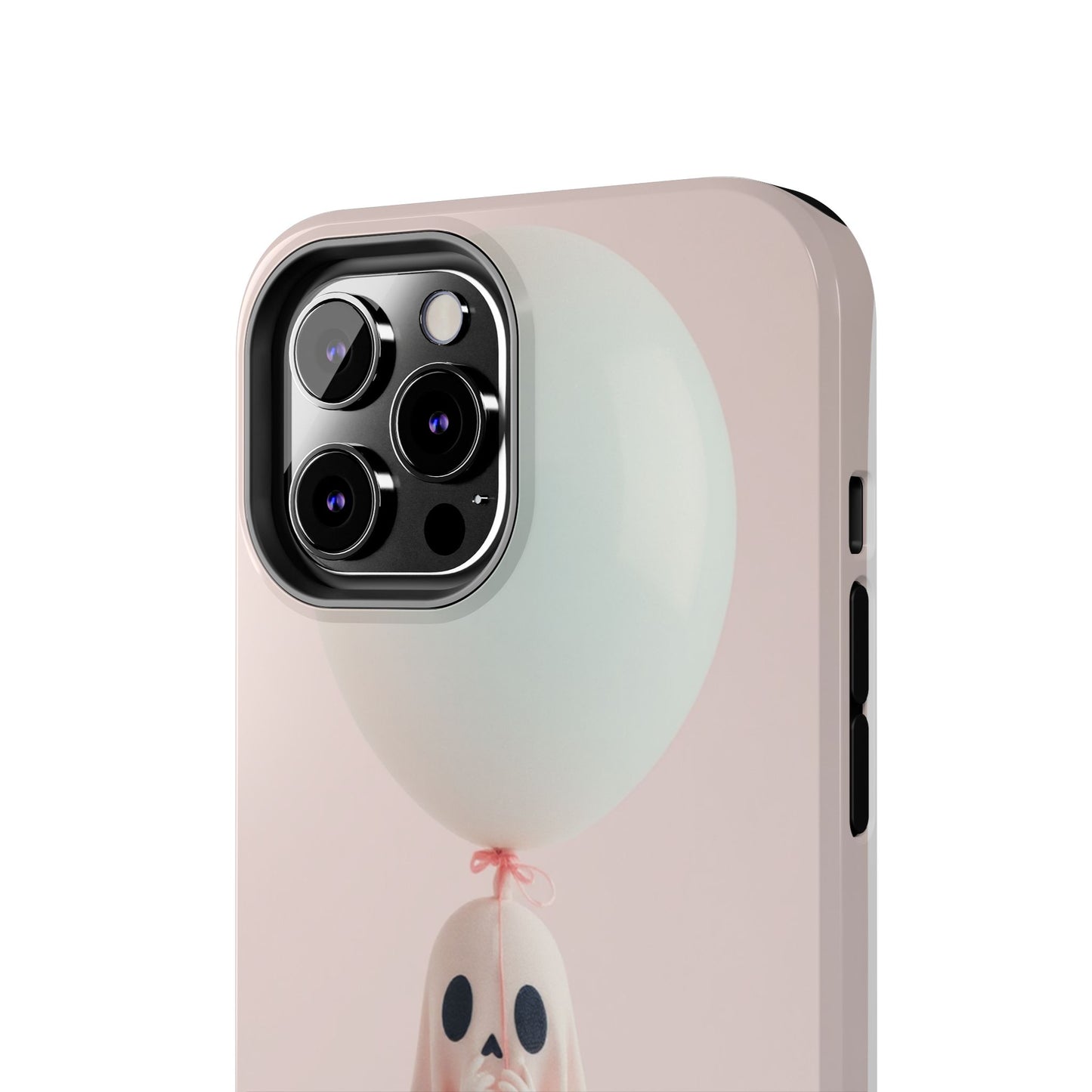 Cute Ghost Phone Case with Balloon - Tough Protection for Spooky Vibes