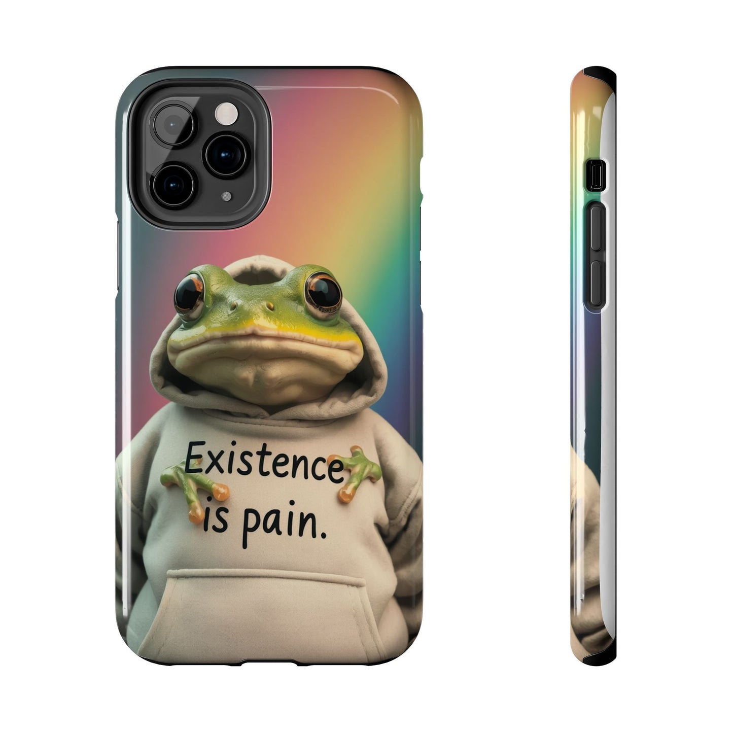 Existence is Pain Frog Phone Case - Tough & Stylish