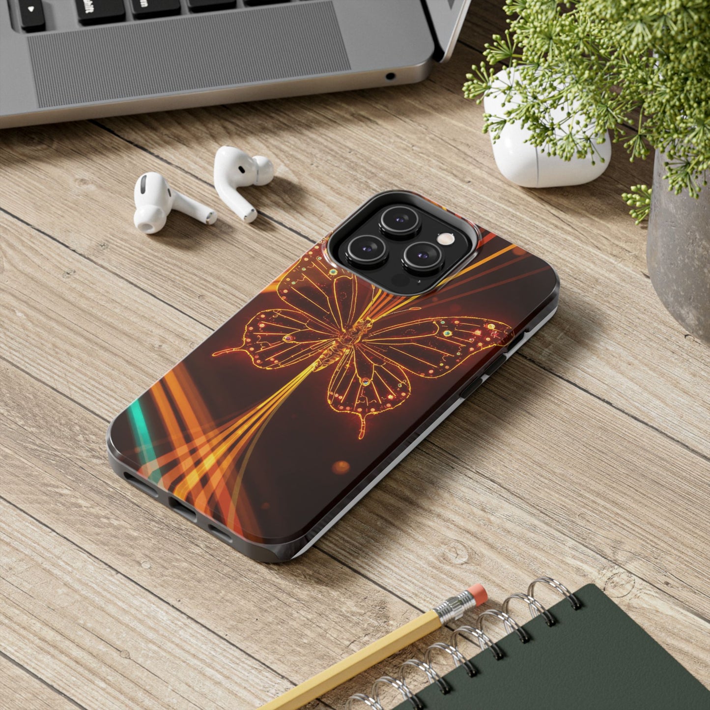 Elegant Butterfly Tough Phone Case - Stylish Protection for Nature Lovers