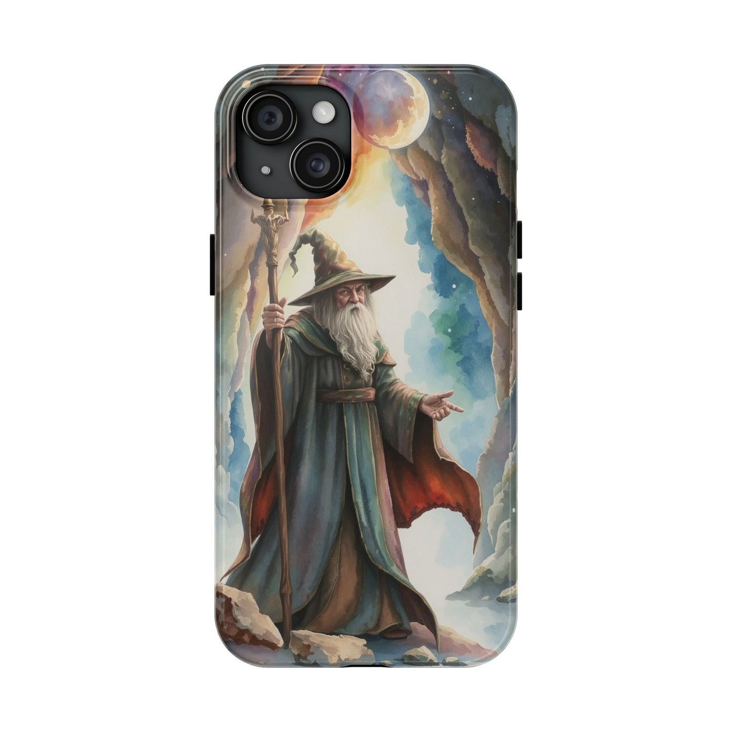 Magical Wizard Phone Case - Tough, Durable Phone Cover for Fantasy Lovers, Geek Gift, Unique Design, Celestial Phone Accessory