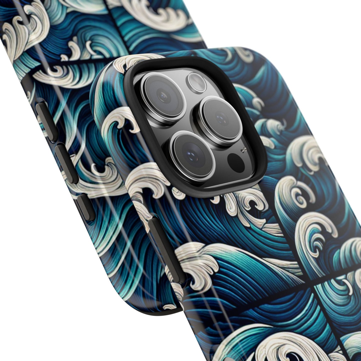 Ocean Waves Tough Phone Case - Durable Protection with Artistic Design - for iPhone