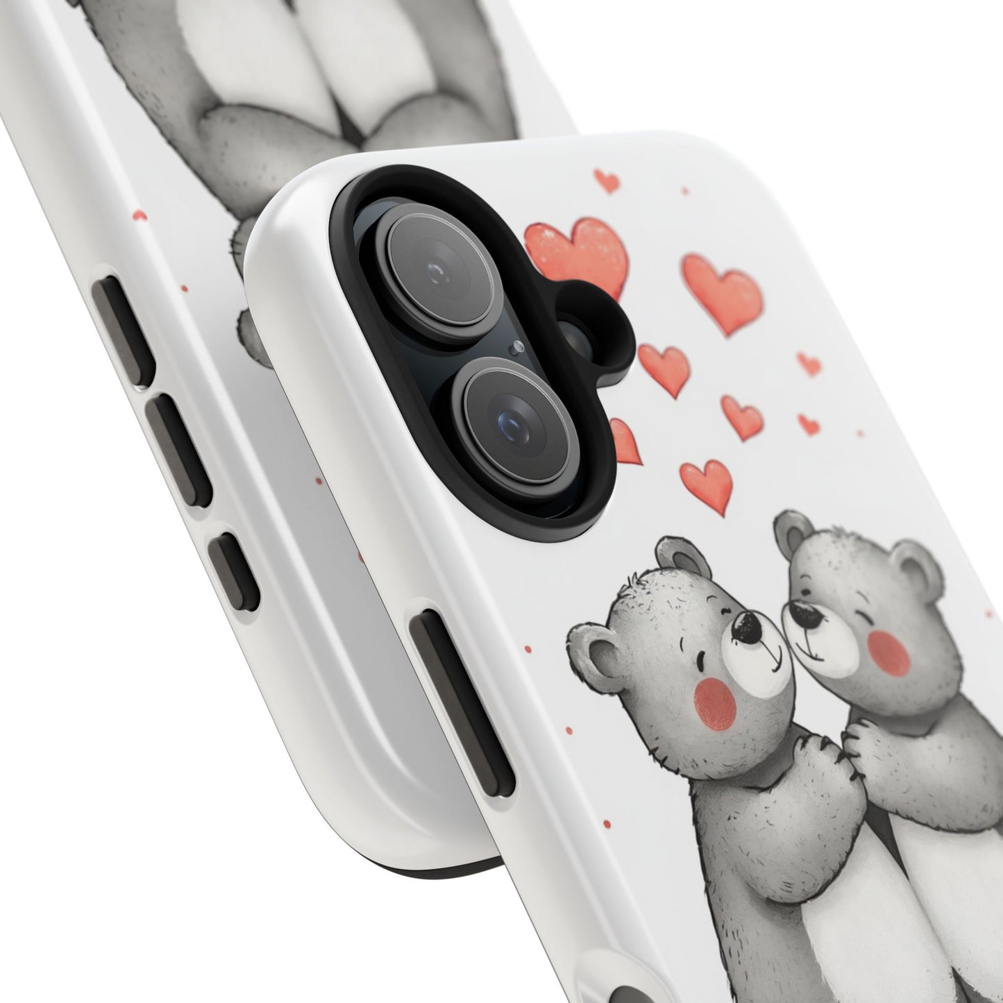 Cute Bear Love Tough Phone Case - Perfect for Valentine's Day & Couples