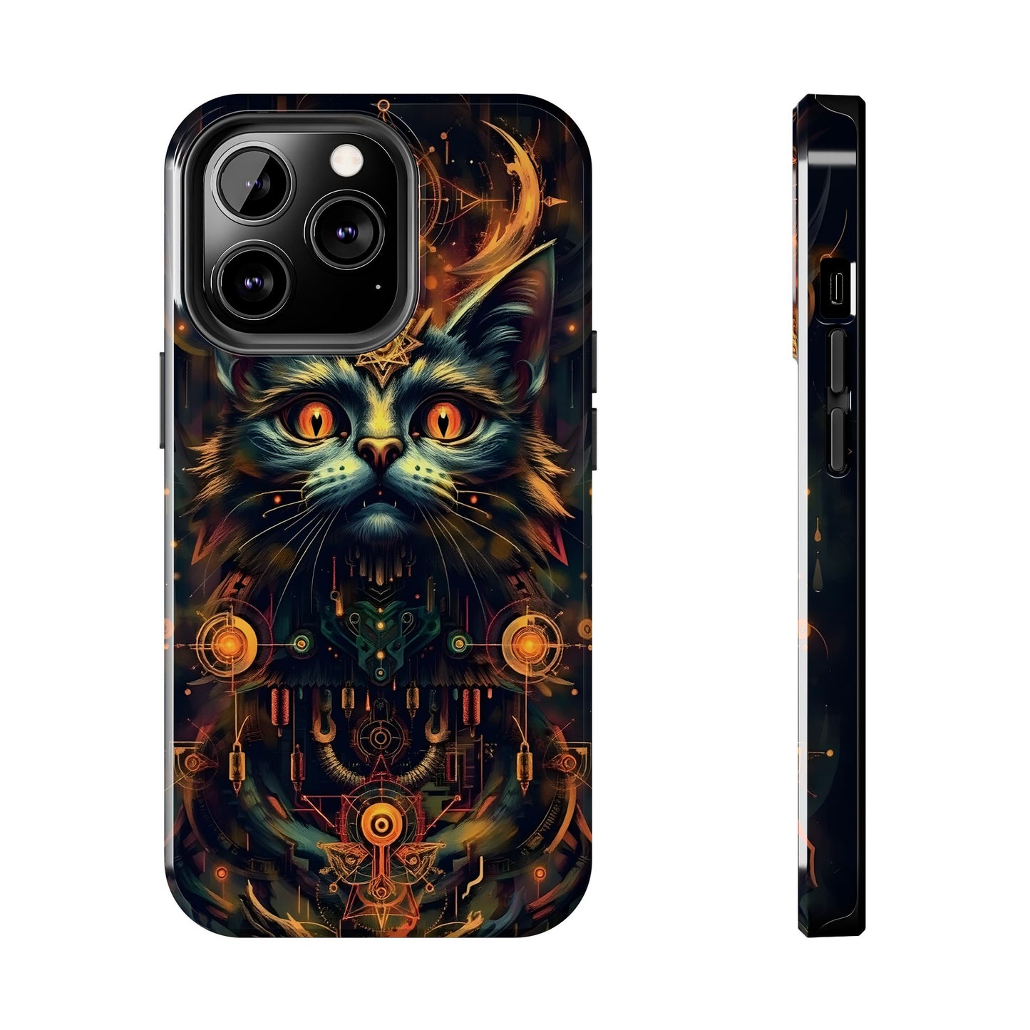 Mystical Cat Queen Tough Phone Case – Unique Protection for Cat Lovers - for iPhone