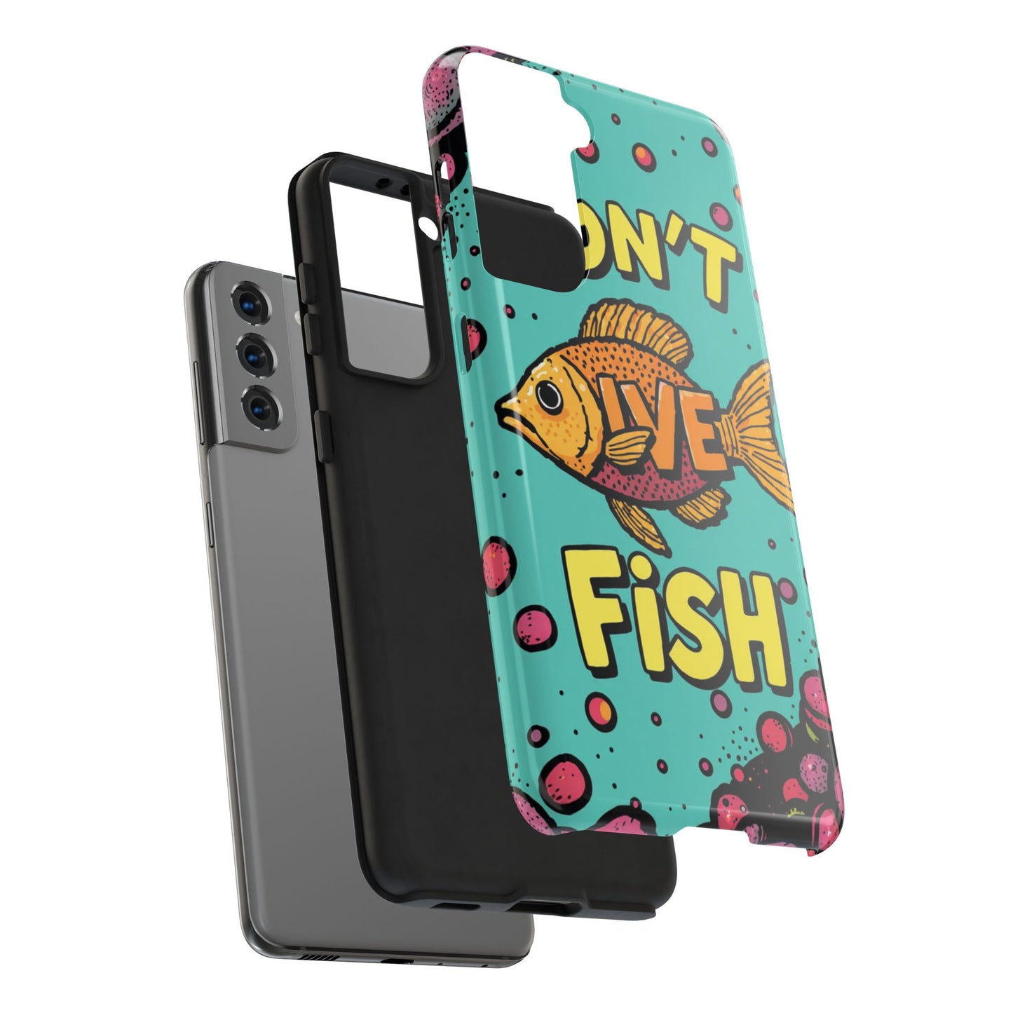 Catchy Fish-Themed Tough Phone Cases, Unique Gift for Fish Lovers, Durable Protection for Phones, Fun Aquatic Design, Ideal for Holidays