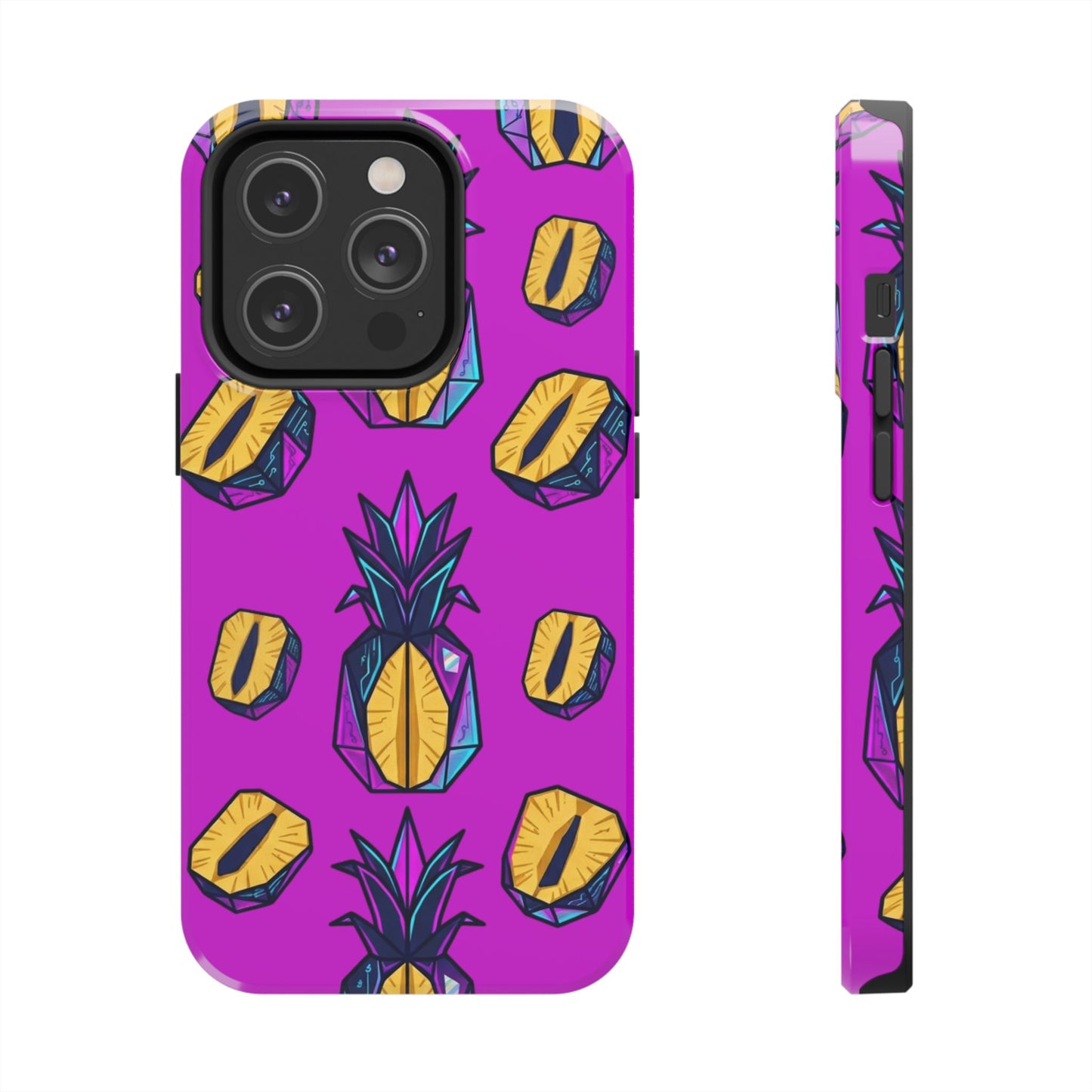 Cyberpunk Origami Pineapple iPhone Case