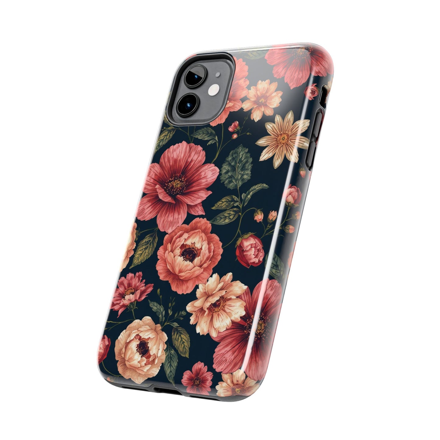 Spring Power! Floral Tough Phone Case - Durable Protection with Elegant Flower Design - for iPhone