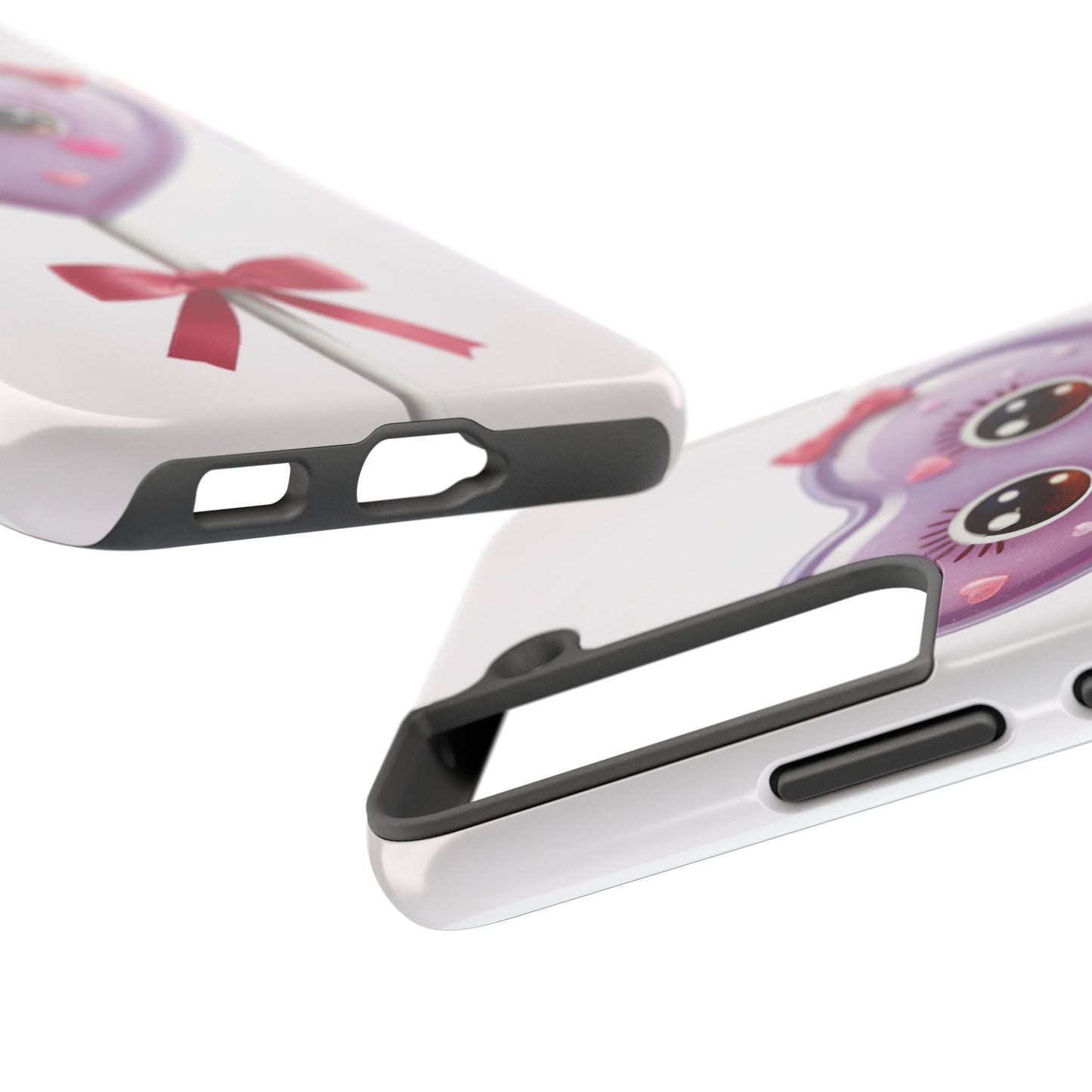 Cute Heart Lollipop Tough Phone Case - Adorable Protection for Candy Lovers