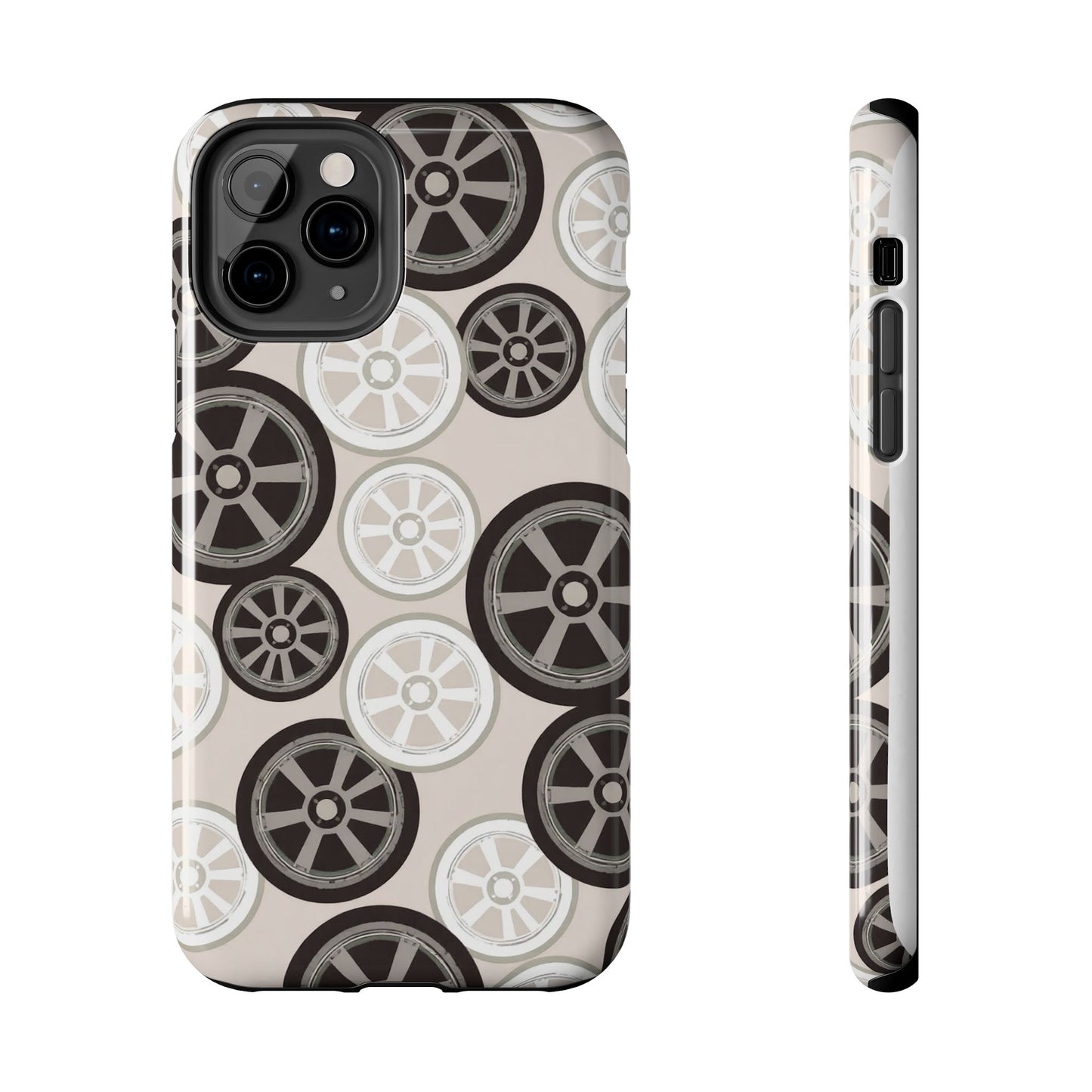 Racing Wheel Design Tough Phone Case – Durable Protection for Automotive Enthusiasts