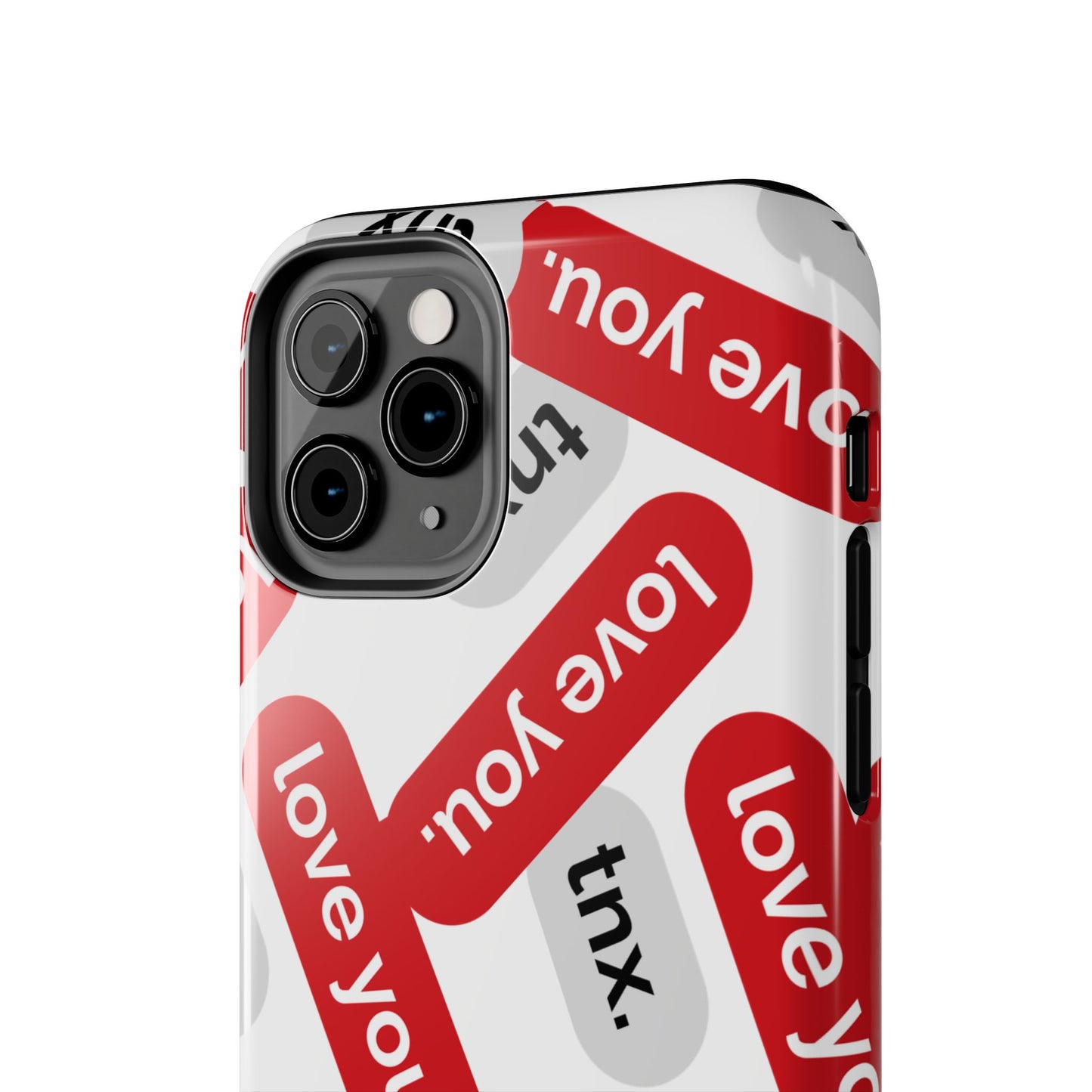 Love You&Tnx Tough Phone Case - Stylish and Protective for iPhone