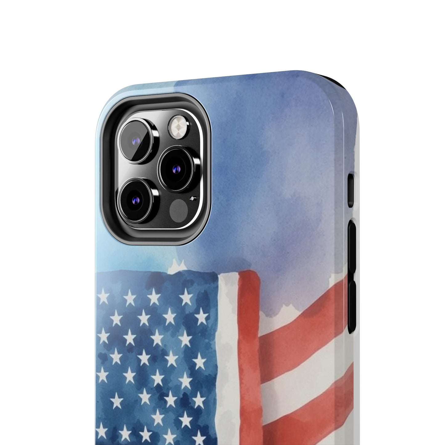 Abstract Watercolor American Flag Design - Tough Phone Case - for iPhone