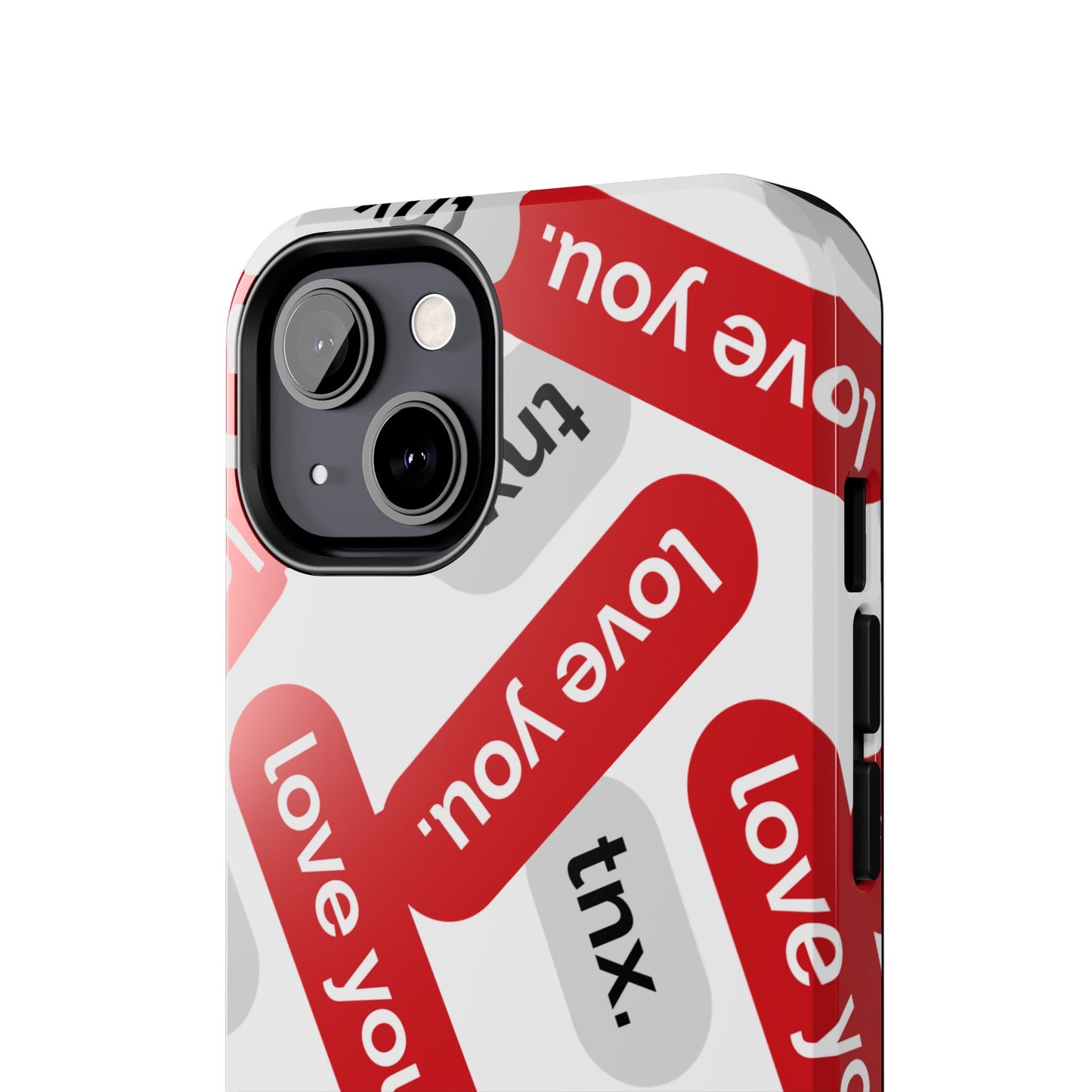 Love You&Tnx Tough Phone Case - Stylish and Protective for iPhone