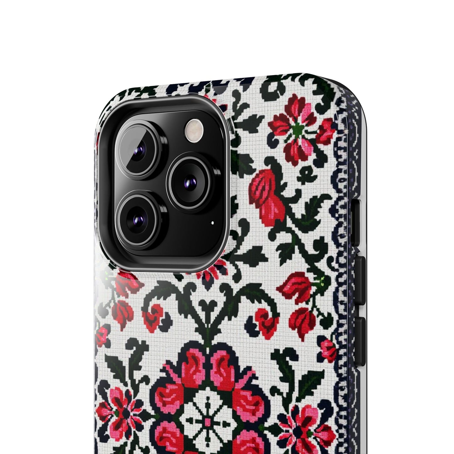 Traditional Knit Floral Design | Tough Phone Case - Durable Protection for iPhone