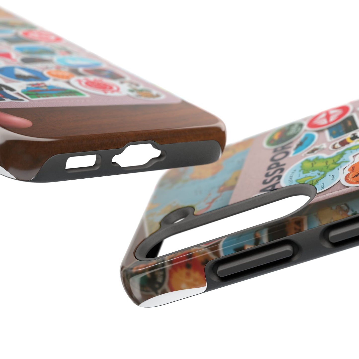 Adventure Stickers Phone Case - Tough Protection for Travel Lovers