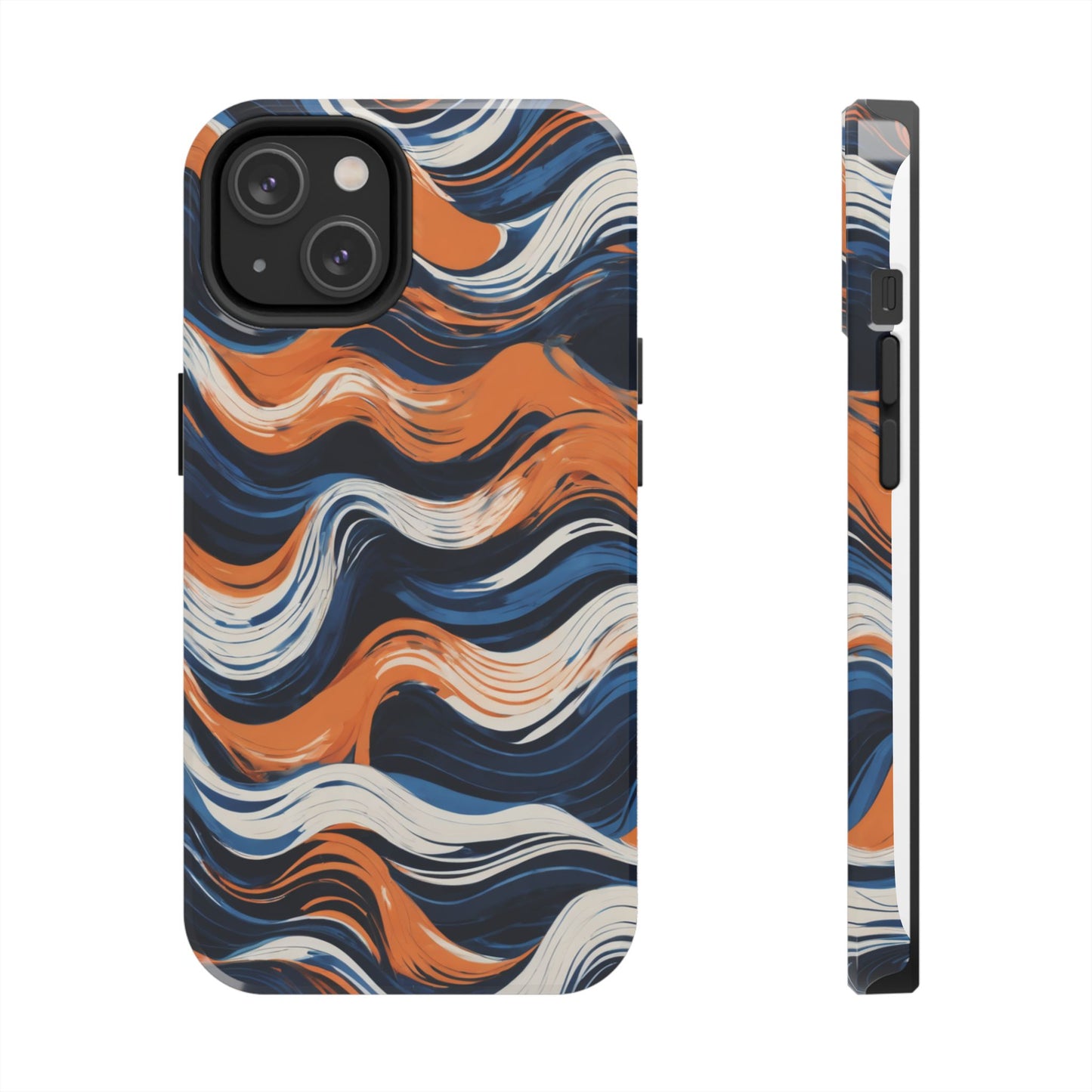 Wave Pattern Tough Phone Case - Stylish and Durable for Modern Lifestyle - for iPhone
