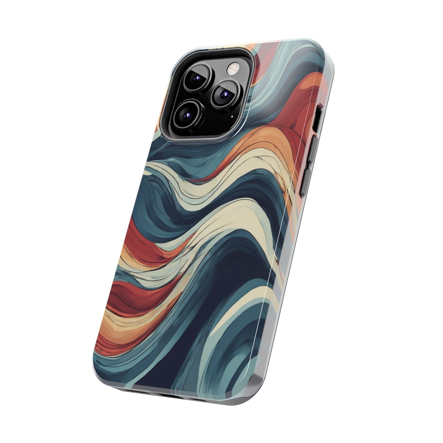 Abstract Wave Tough Phone Case | Stylish Protection for Daily Use - for iPhone