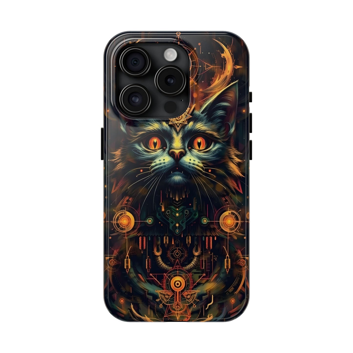 Mystical Cat Queen Tough Phone Case – Unique Protection for Cat Lovers - for iPhone