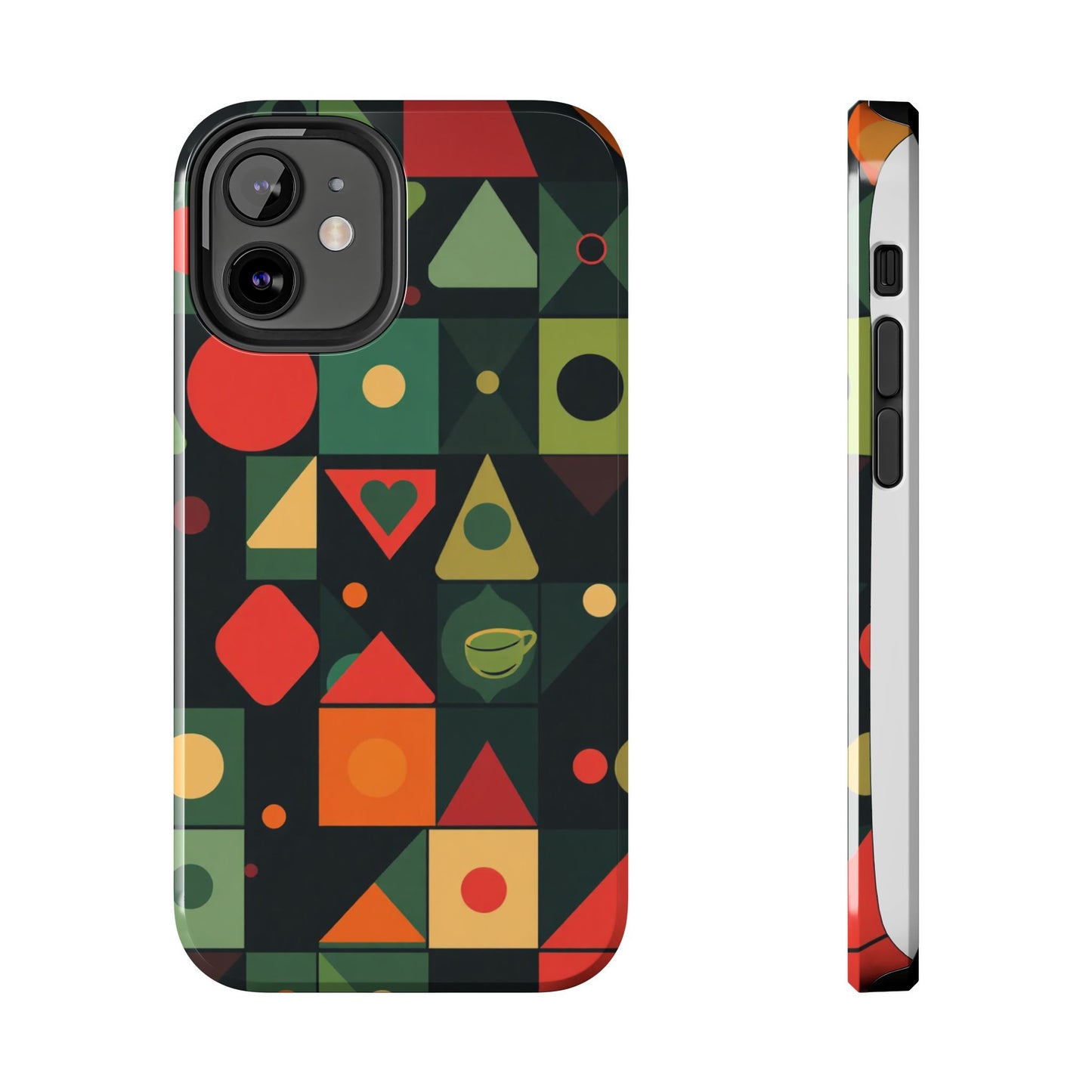 Vibrant Geometric Tough Phone Cases – Stylish Protection for Trendsetters - for iPhone