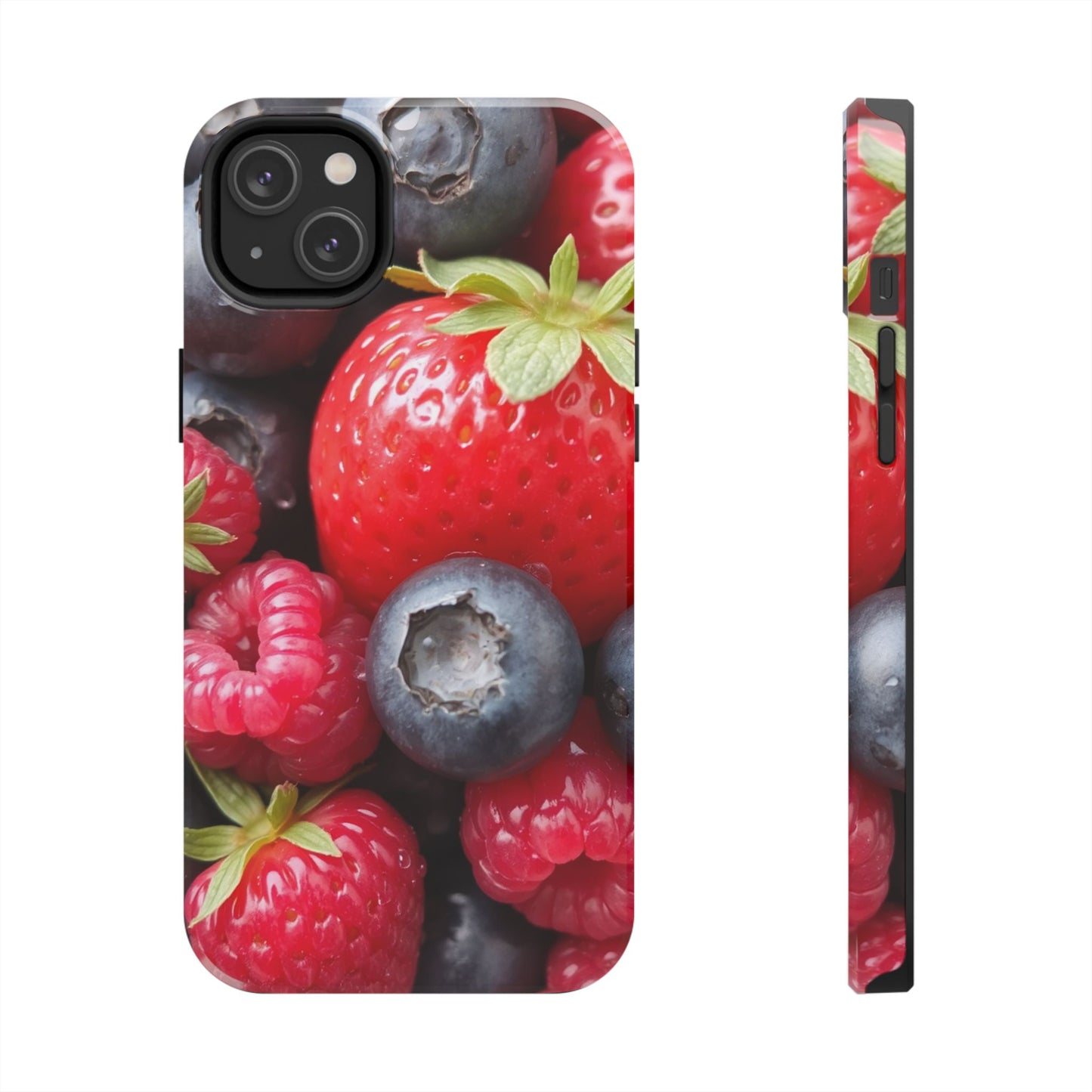 Fruit-Themed Tough Phone Case - Berry Burst Design