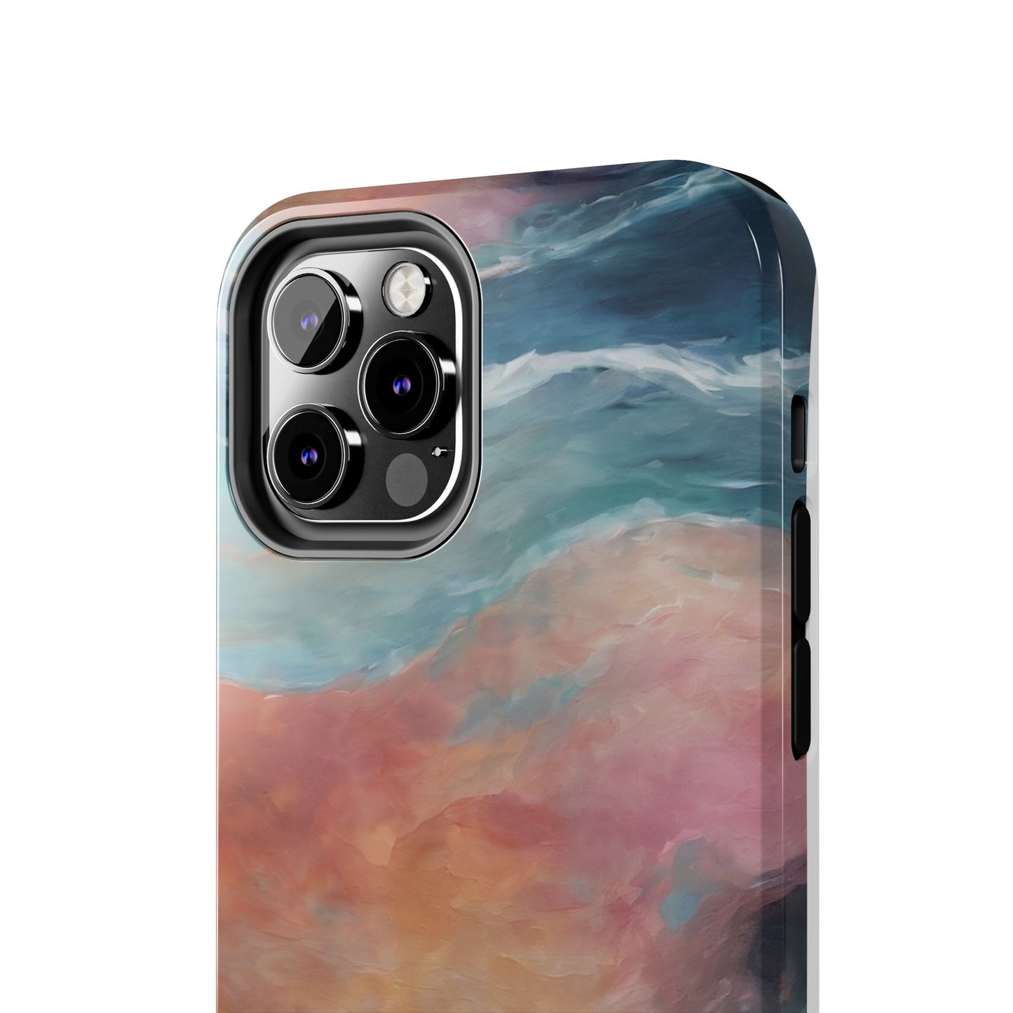 Artistic Painted Sea Tough Phone Case - Abstract Waves Design - for iPhone