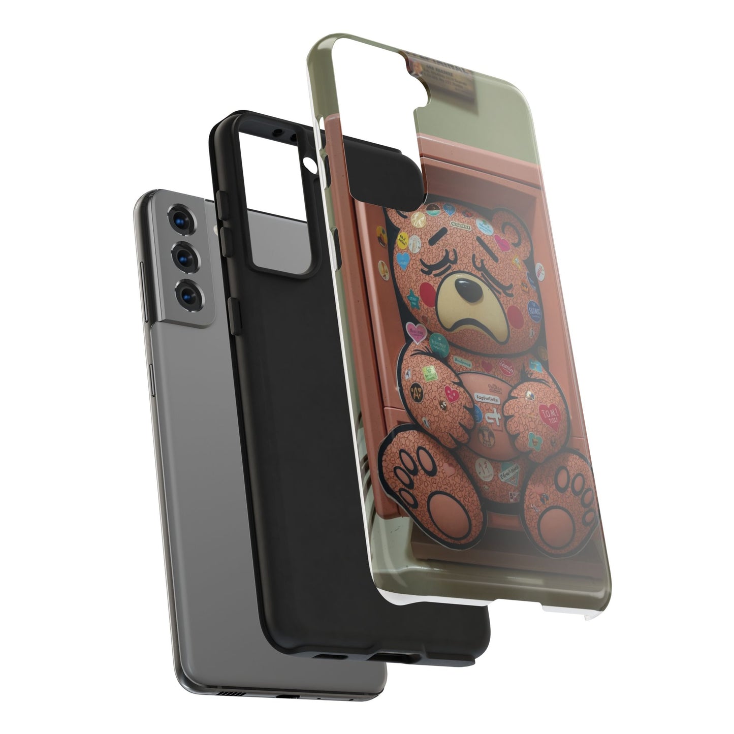 Cute Bear Tough Phone Case - Durable Protection with Fun Design