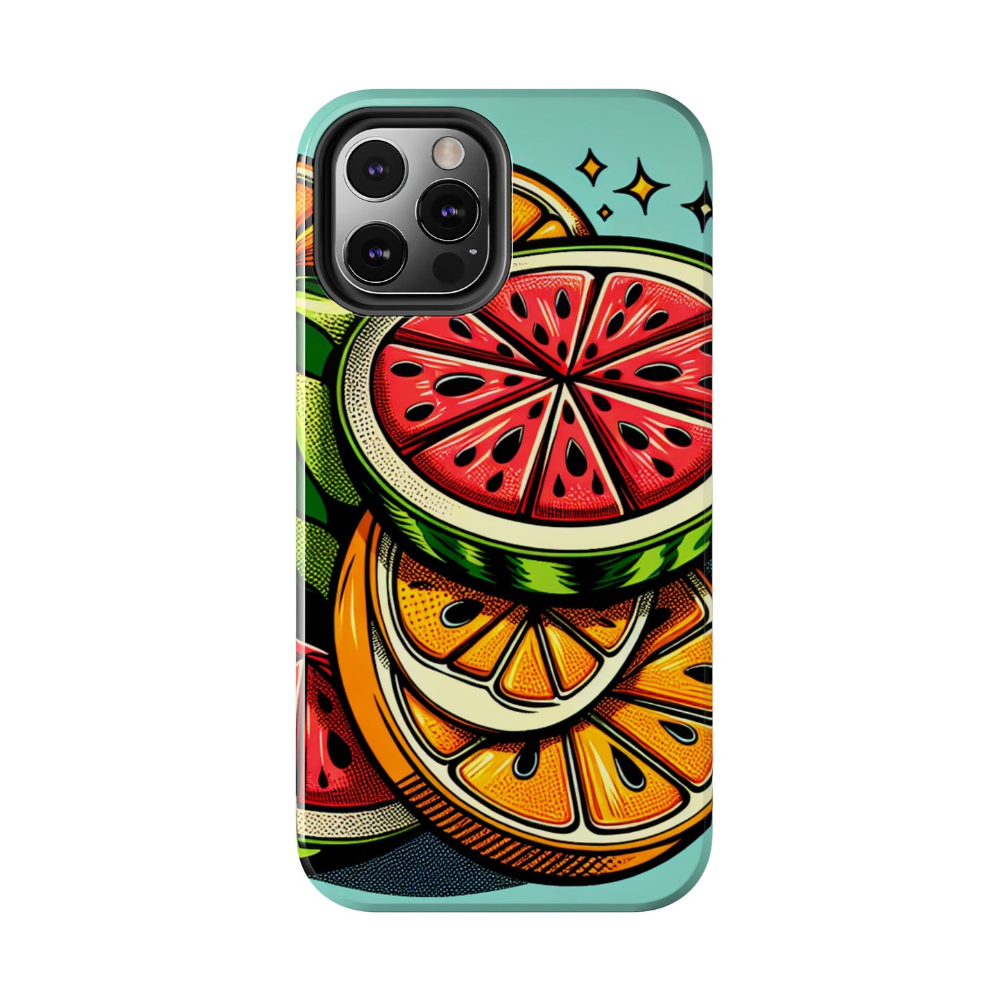 Vibrant Citrus Tough Phone Case - Fruit Slice Design - for iPhone