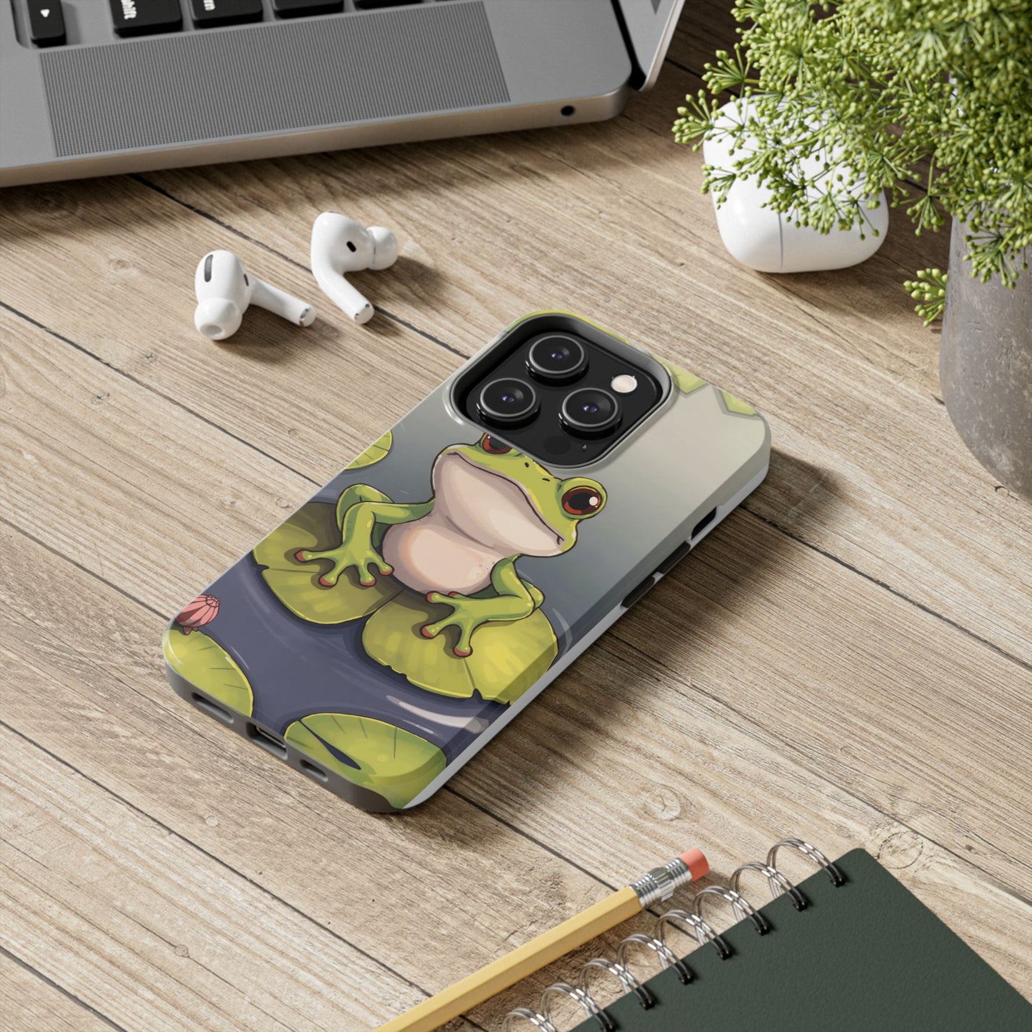 Cute Frog Tough Phone Case - Durable Protection with Nature Vibe