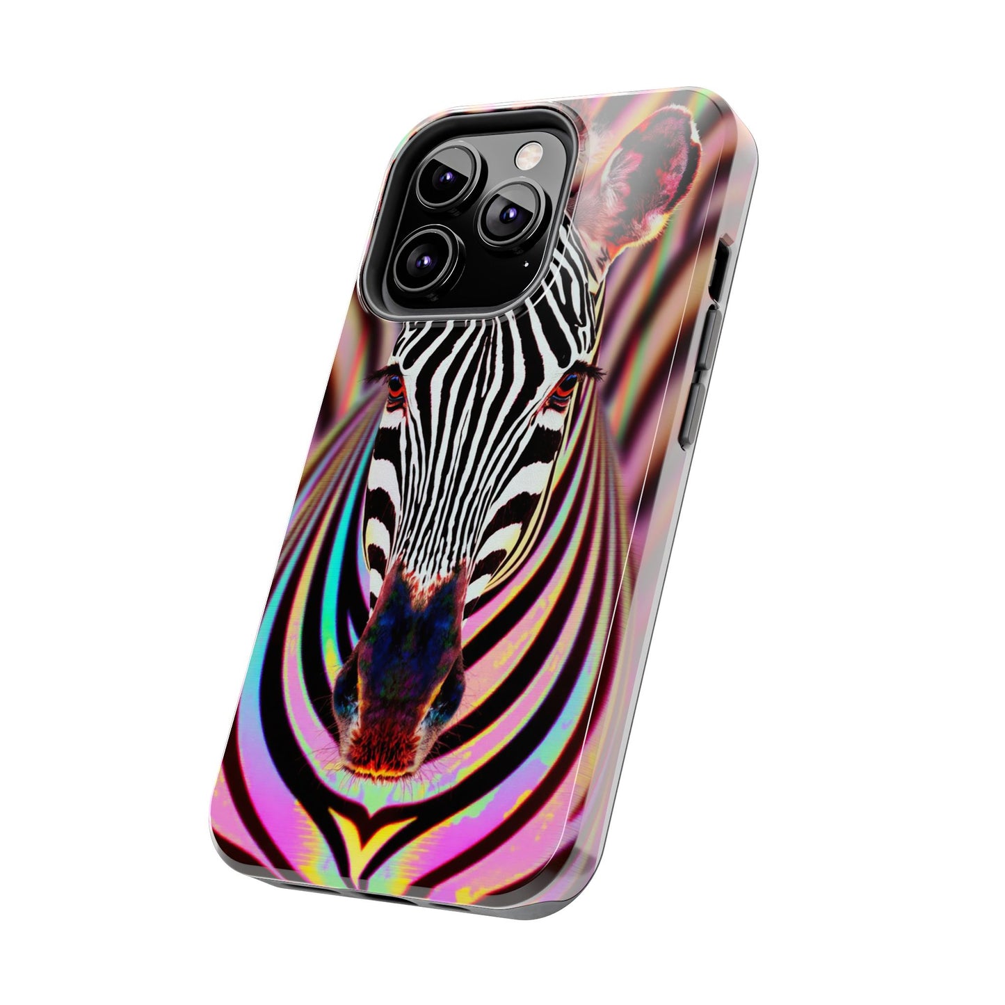Vibrant Zebra Tough Phone Case - Unique Animal Design for Wild Spirit