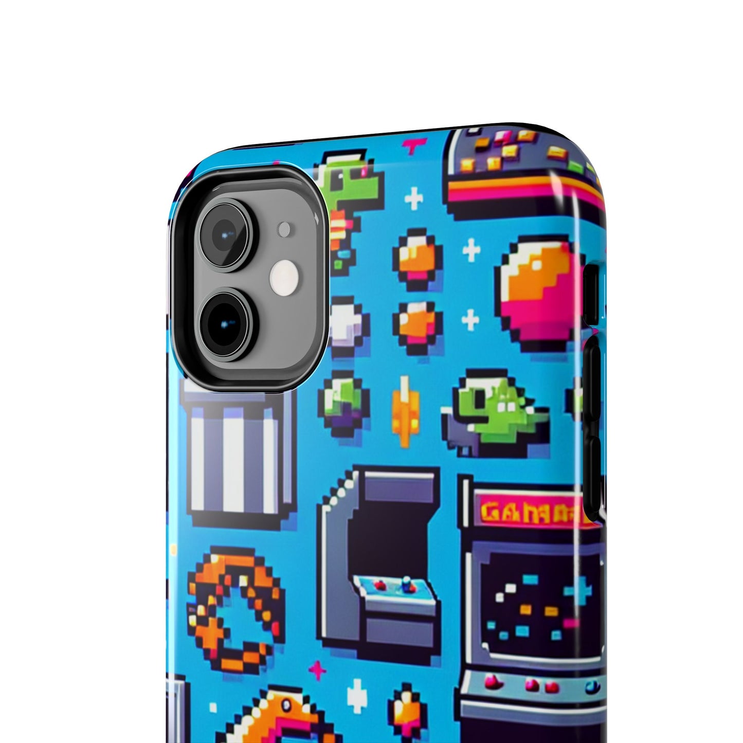 Retro Gaming Tough Phone Case - Pixel Art Design for Gamers - for iPhone