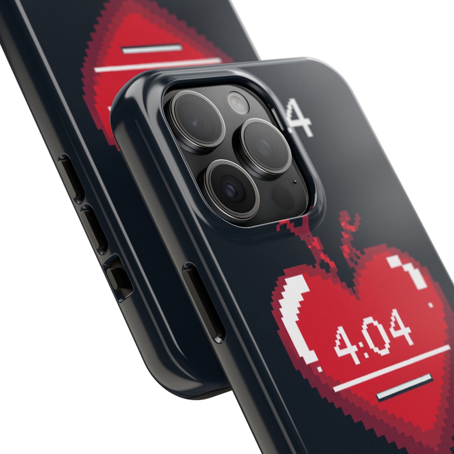 Vintage Pixel Heart Tough Phone Case - "404 Love Not Found" Design