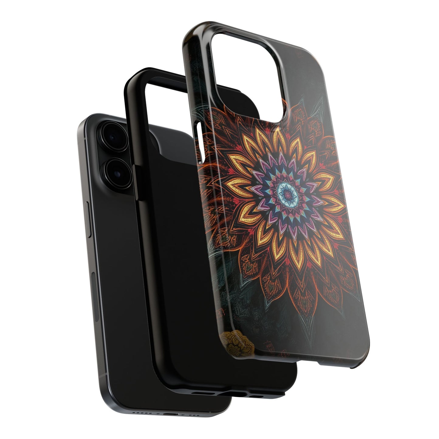 Mystic Mandala Tough Phone Case - Durable Protection with Artistic Design - for iPhone