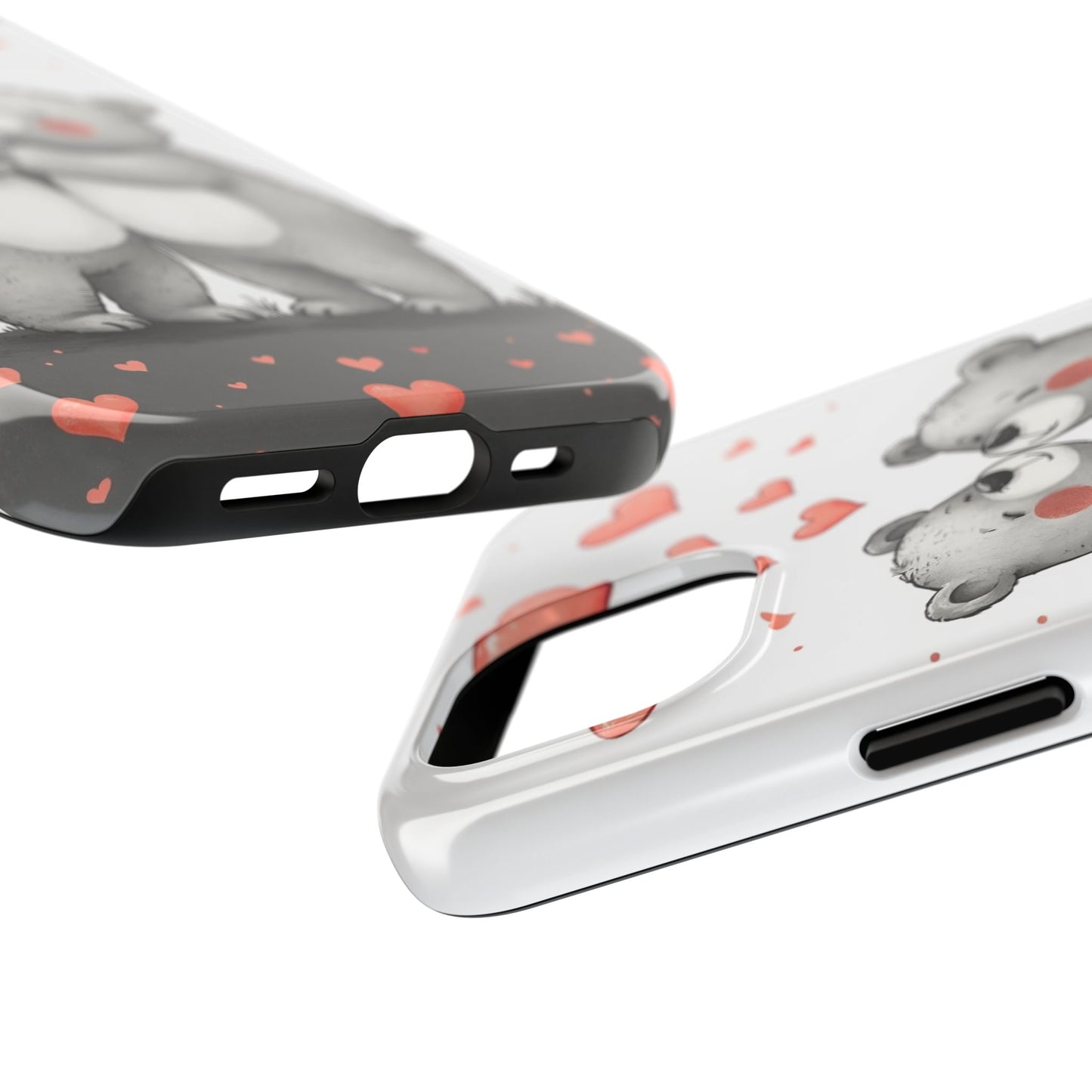 Cute Bear Love Tough Phone Case - Perfect for Valentine's Day & Couples