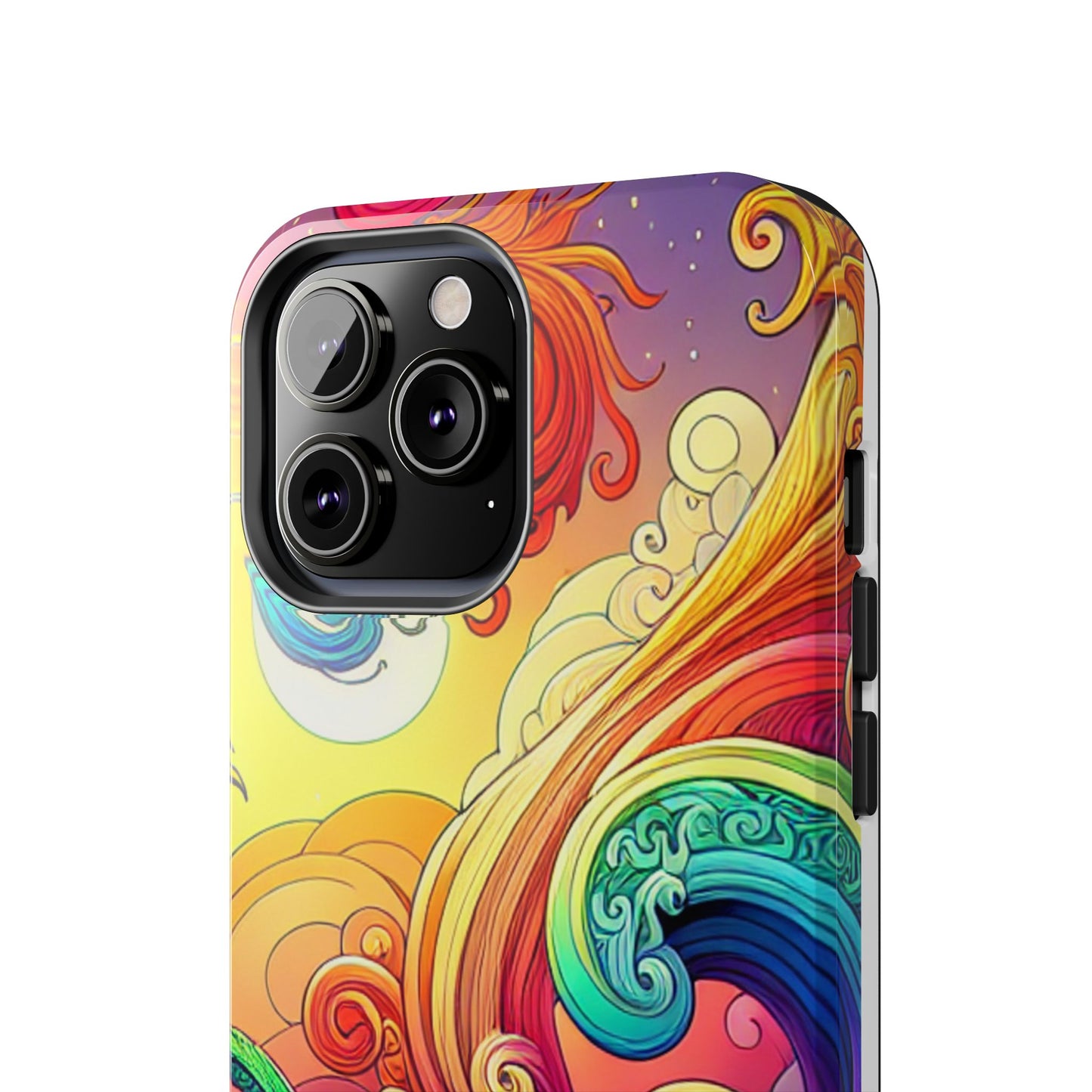 Fantasy Ocean Waves Tough Phone Case - Colorful Protective Cover - for iPhone