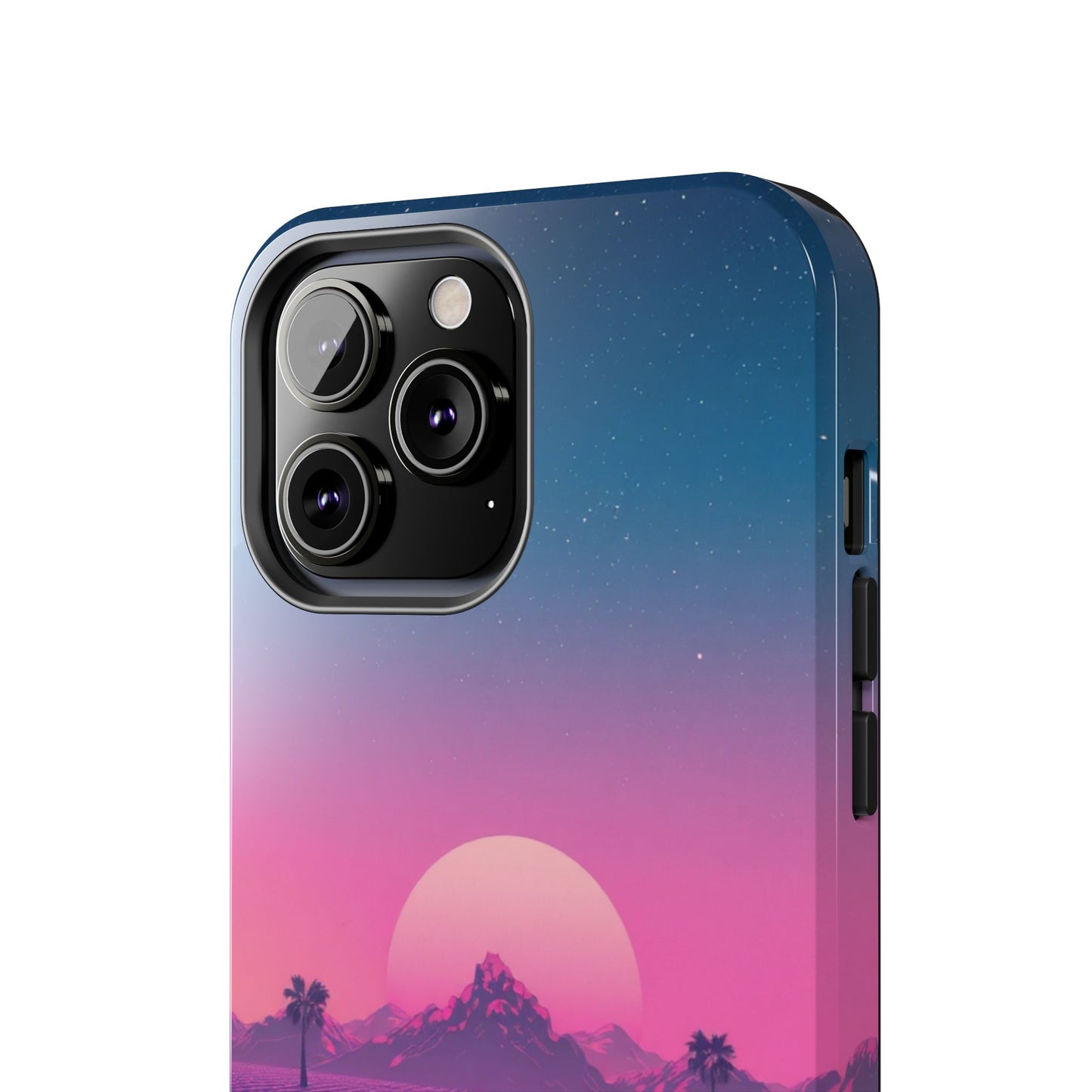 Retro Aesthetic Tough Phone Case - Vibrant Sunset Design