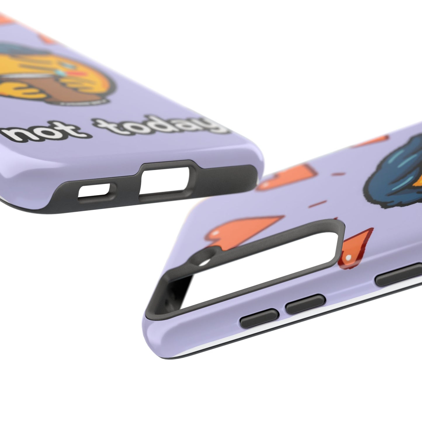 Cute Tough Phone Case - 'Not Today' Emoji Design