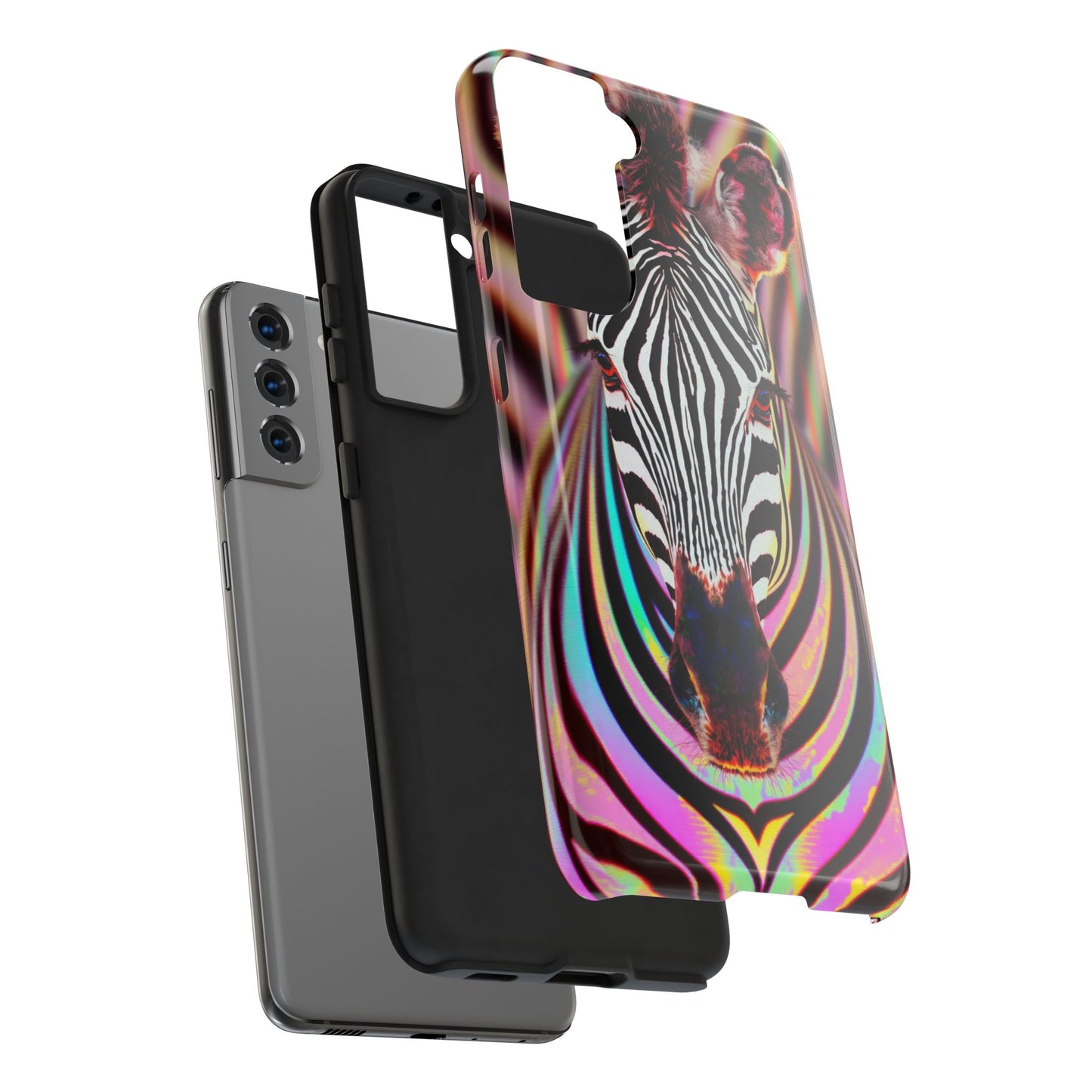 Vibrant Zebra Tough Phone Case - Unique Animal Design for Wild Spirit
