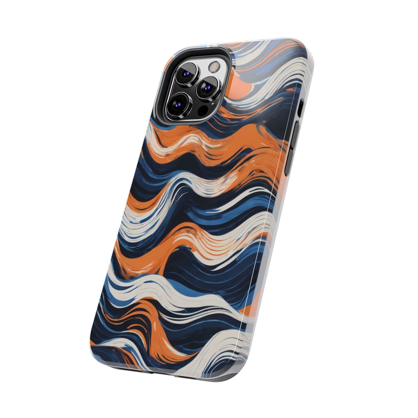 Wave Pattern Tough Phone Case - Stylish and Durable for Modern Lifestyle - for iPhone
