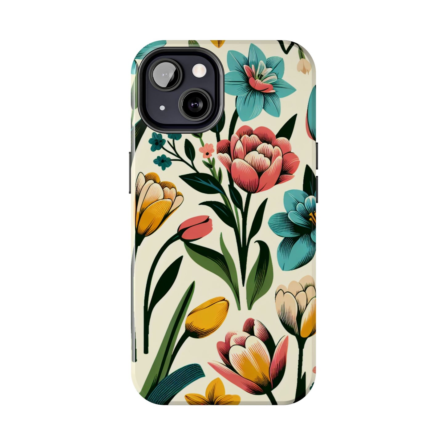 Floral Tough Phone Case - Vibrant Flower Design for Stylish Protection - for iPhone
